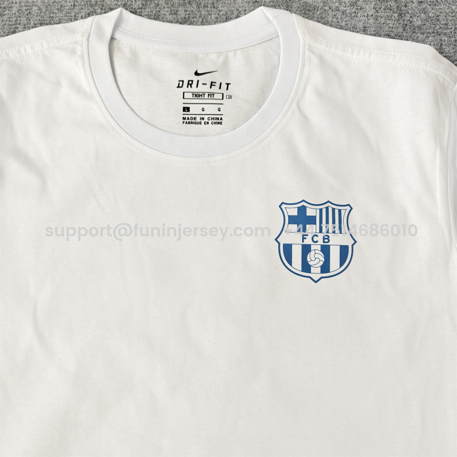 Funinjersey-Barcelona Fun Crest Design Dynamic And Modern Features T-shirt【White】