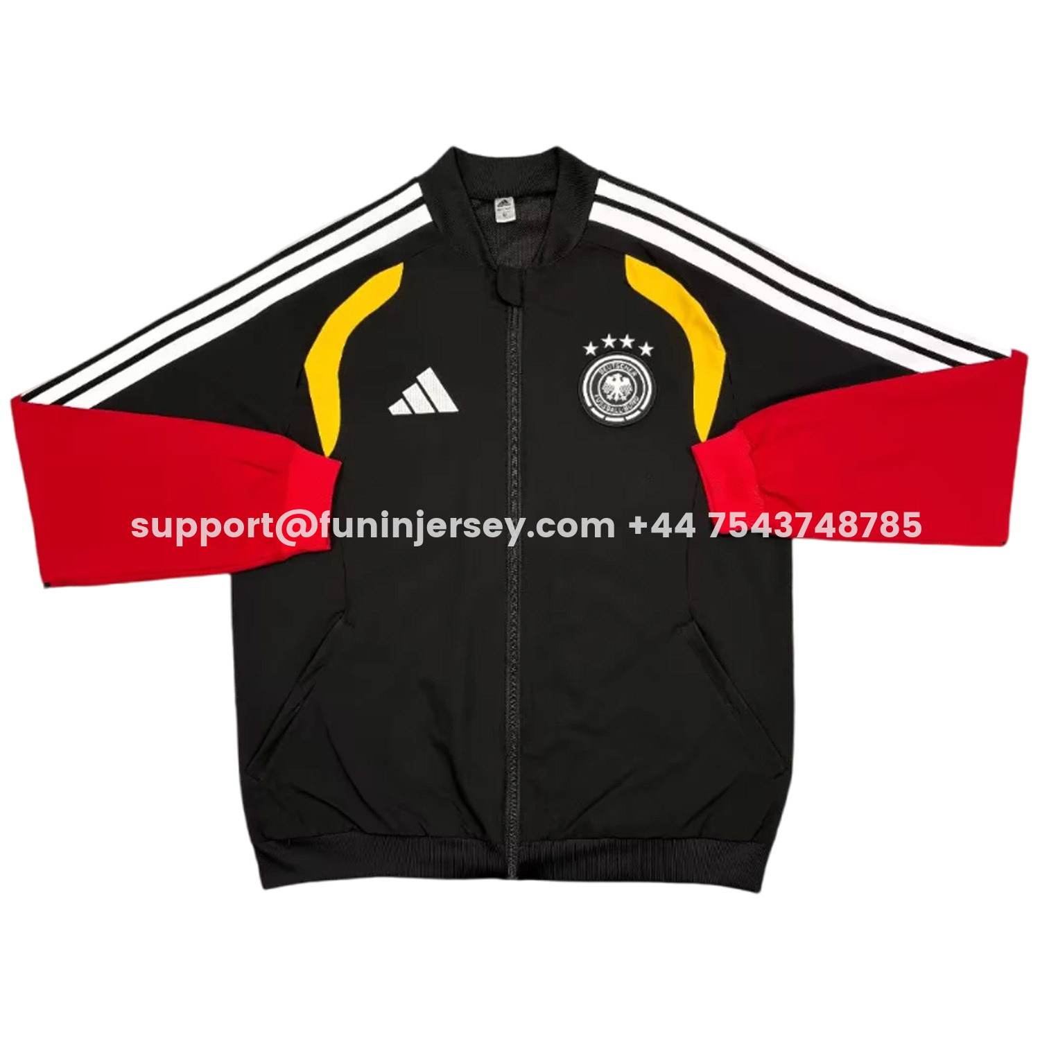 Funinjersey-Germany 2026 Windbreaker Jacket - Black And Red
