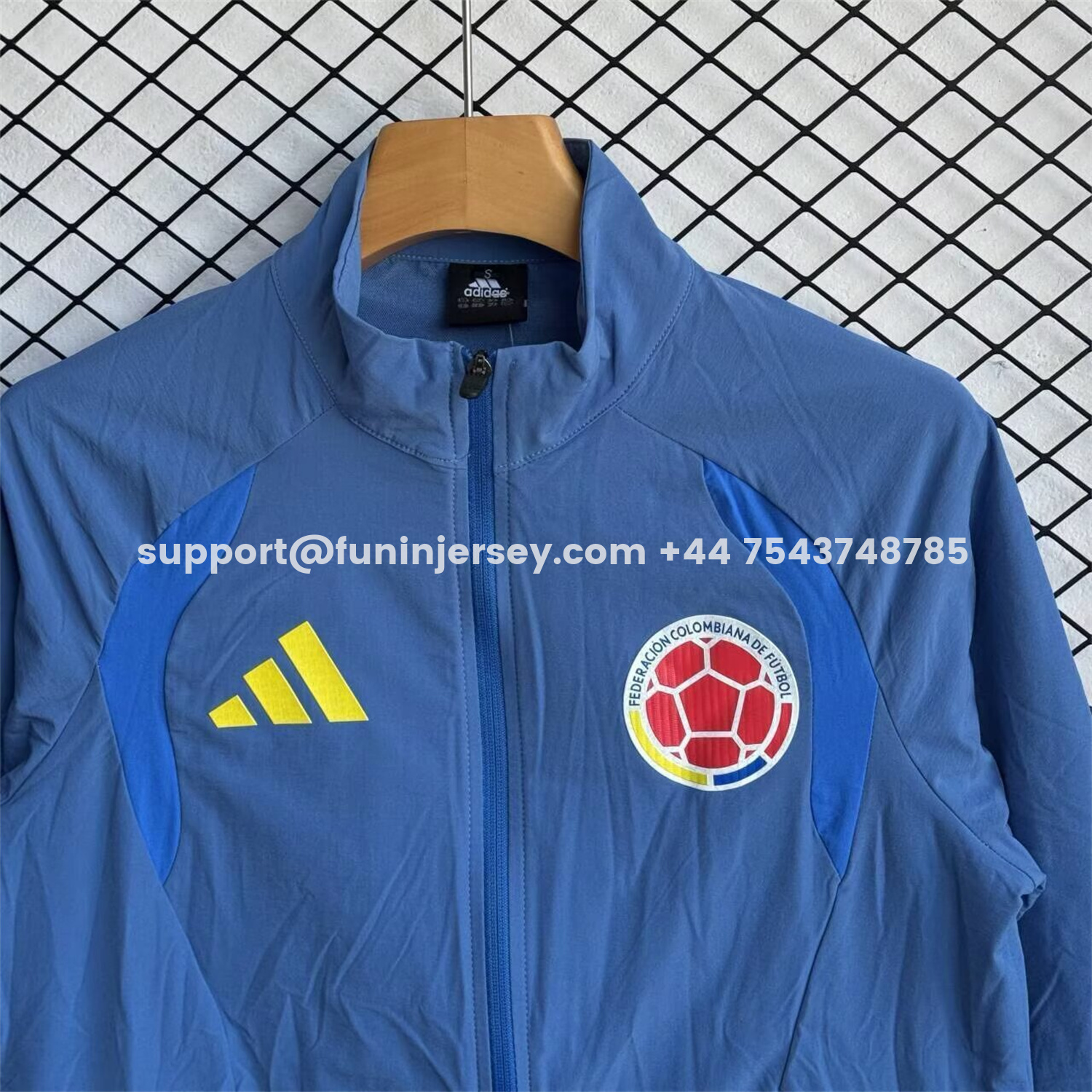 Funinjersey-Colombia 2026 Windbreaker Training Set - Ocean Blue Top and Pants