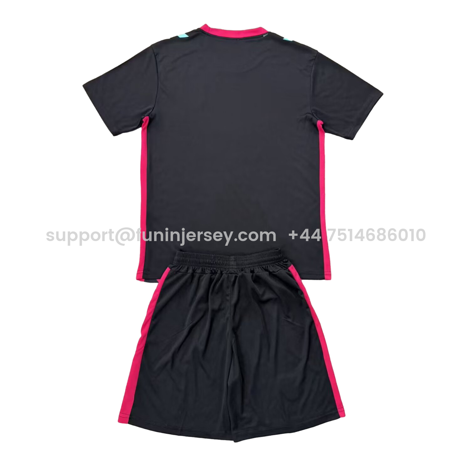 Funinjersey-Sunderland 25-26 Goalkeeper Black And Pink Kids Kit