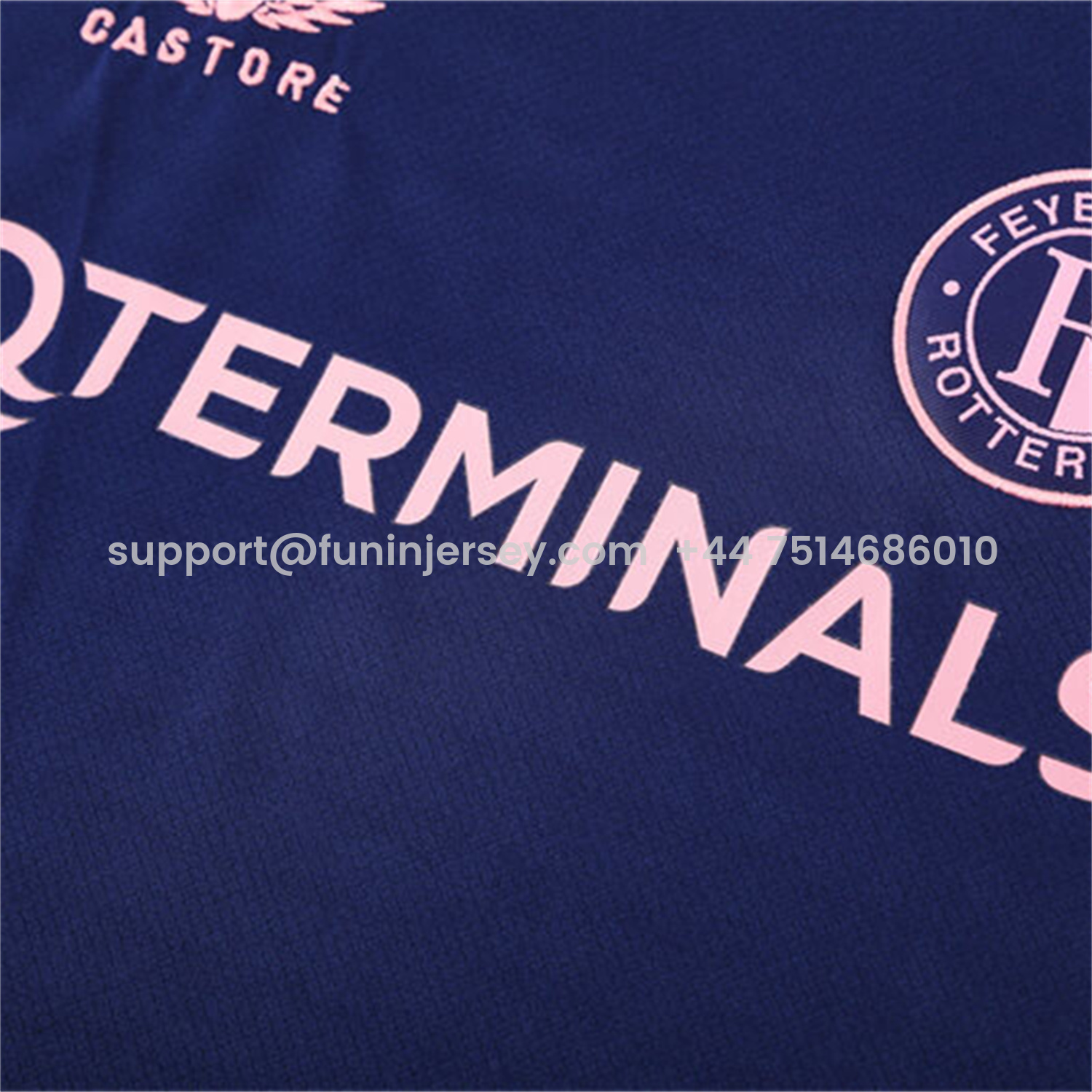 Funinjersey-Feyenoord 25-26 Kids Short-Sleeve Training Set - Royal Blue Top & Royal Blue Shorts