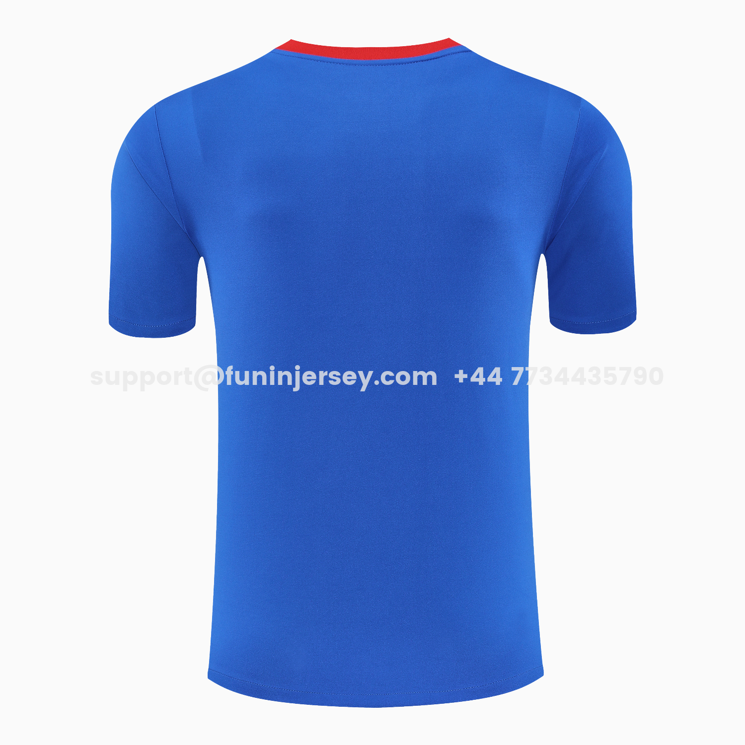 Funinjersey-Paris Saint-Germain PSG 25-26 Short-Sleeve Training Set - Red And Blue Lines Top & Blue Shorts
