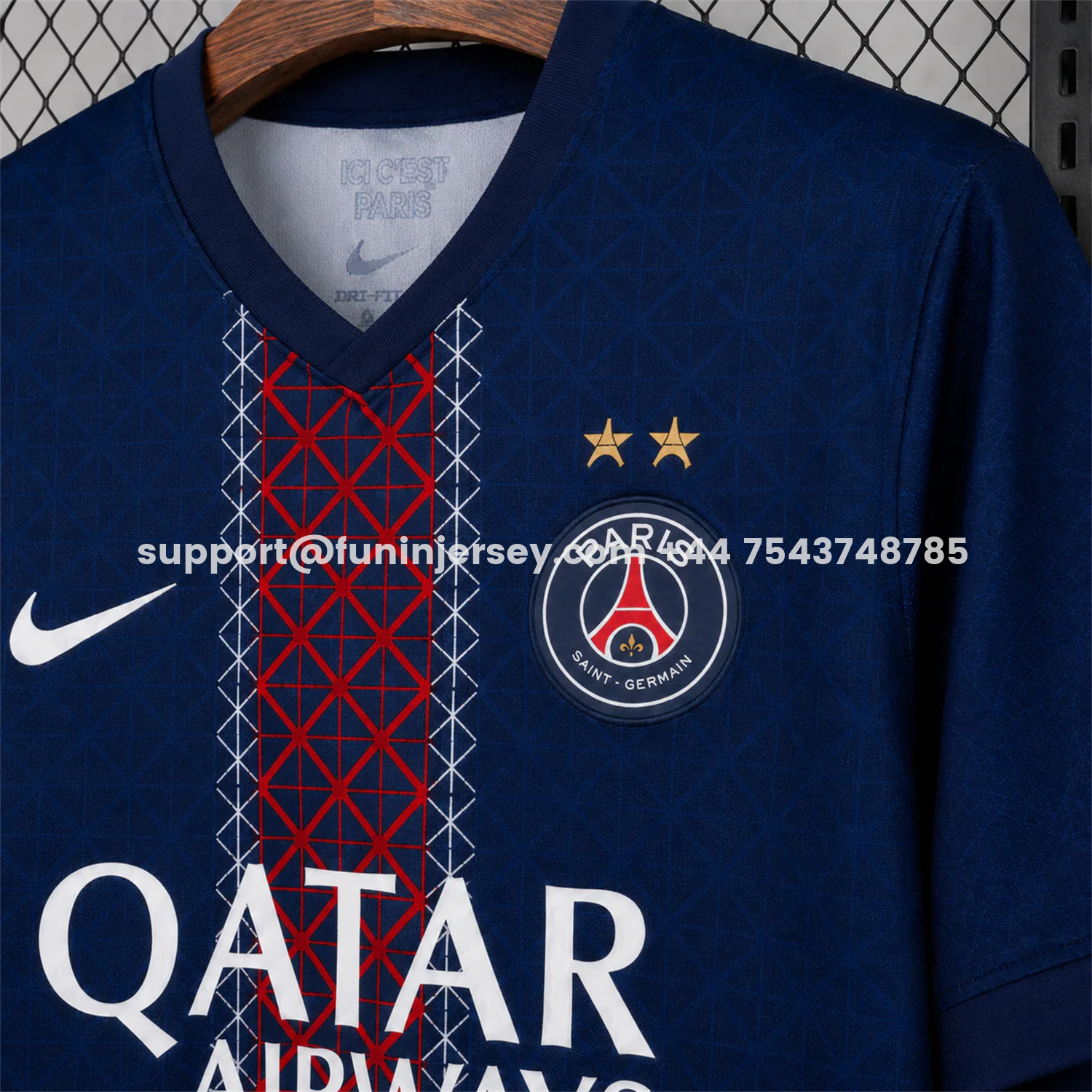 FUN-Funinjersey-【Champion 26 Font】Paris Saint-Germain PSG 25-26 Home Jersey - Fans Version