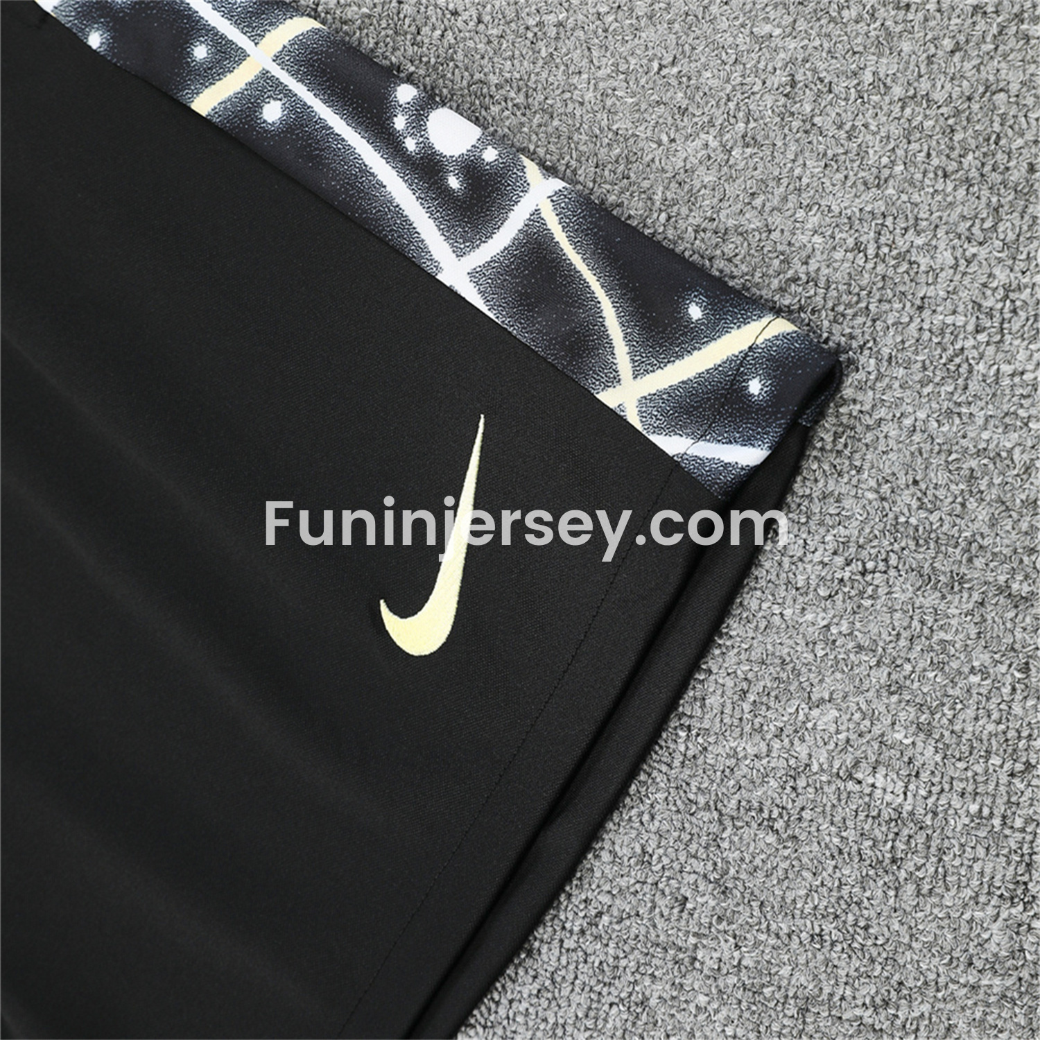 Funinjersey-C.H.E.L.S.E.A 25-26 Vest Training Set - Yellow Fluorescent Rays Black Vest & Black Shorts