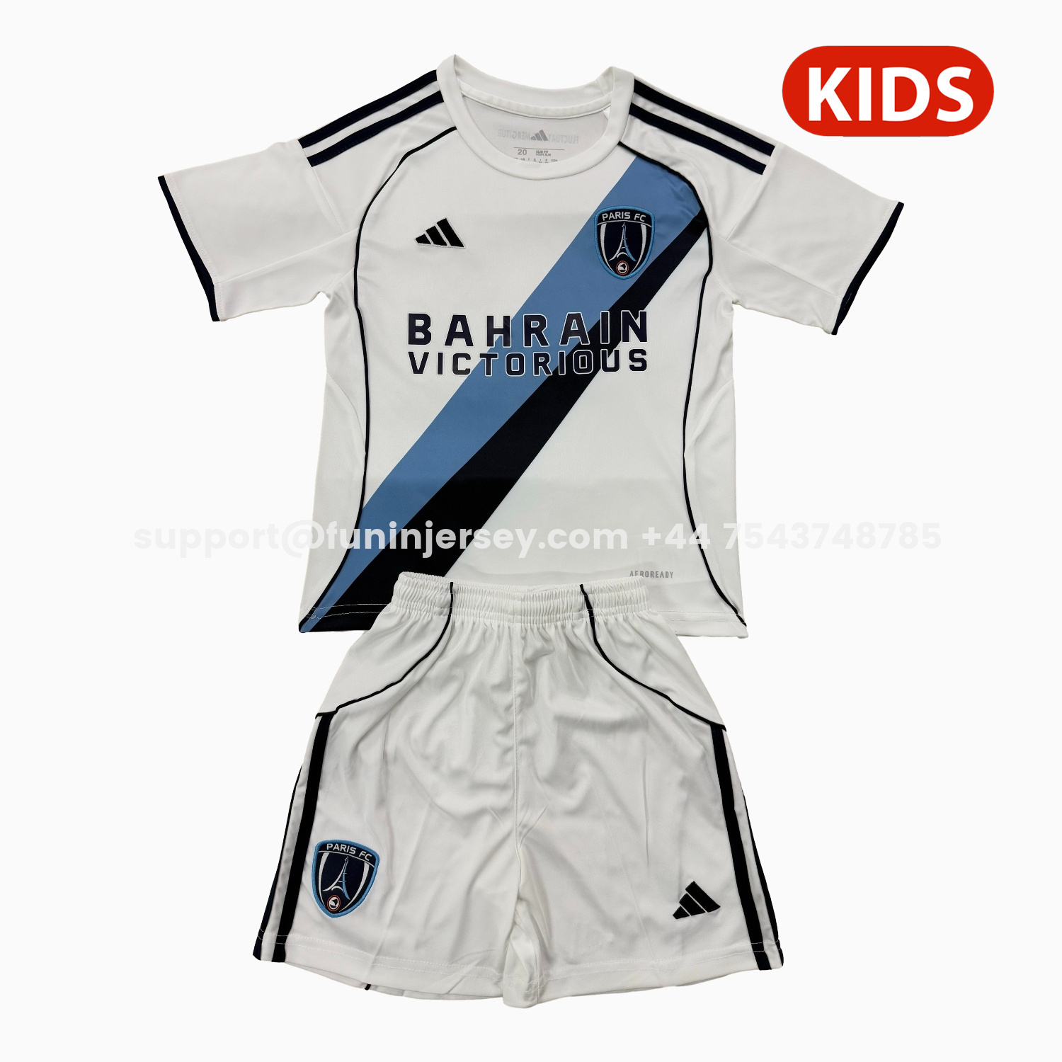 Funinjersey-Paris FC 25-26 Away Kids Kit