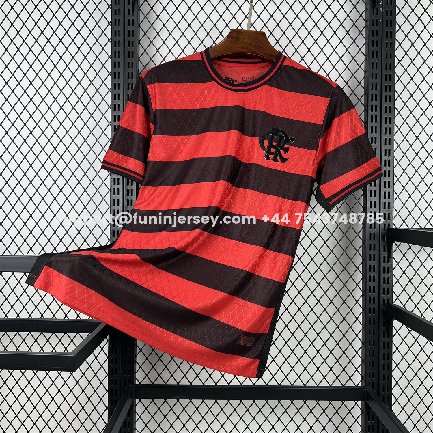 Funinjersey-Flamengo 26-27 Red And Black Pre-Match Jersey - Fans Version