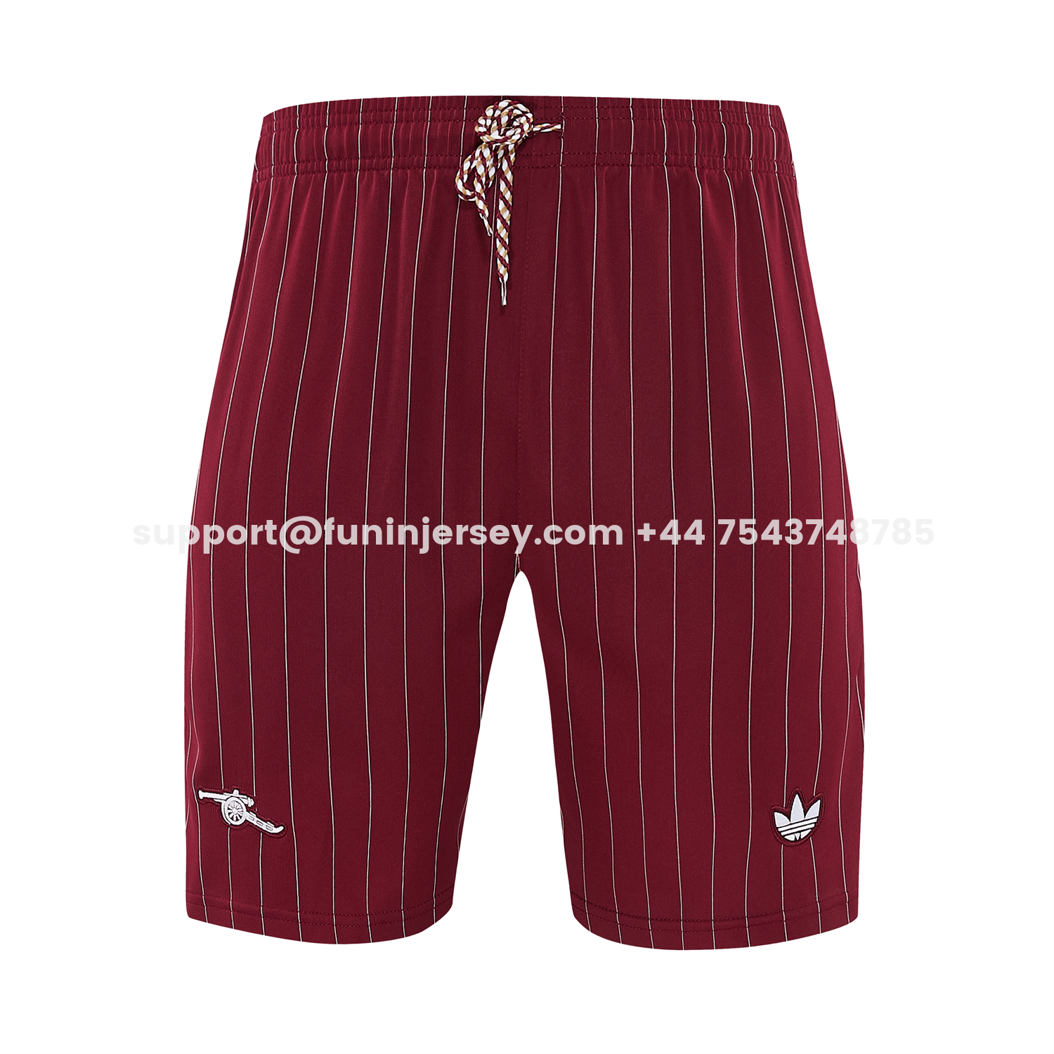 Funinjersey-Arsenal 25-26 Retro Style Vest Training Set - Burgundy With White Stripes Top & Pants