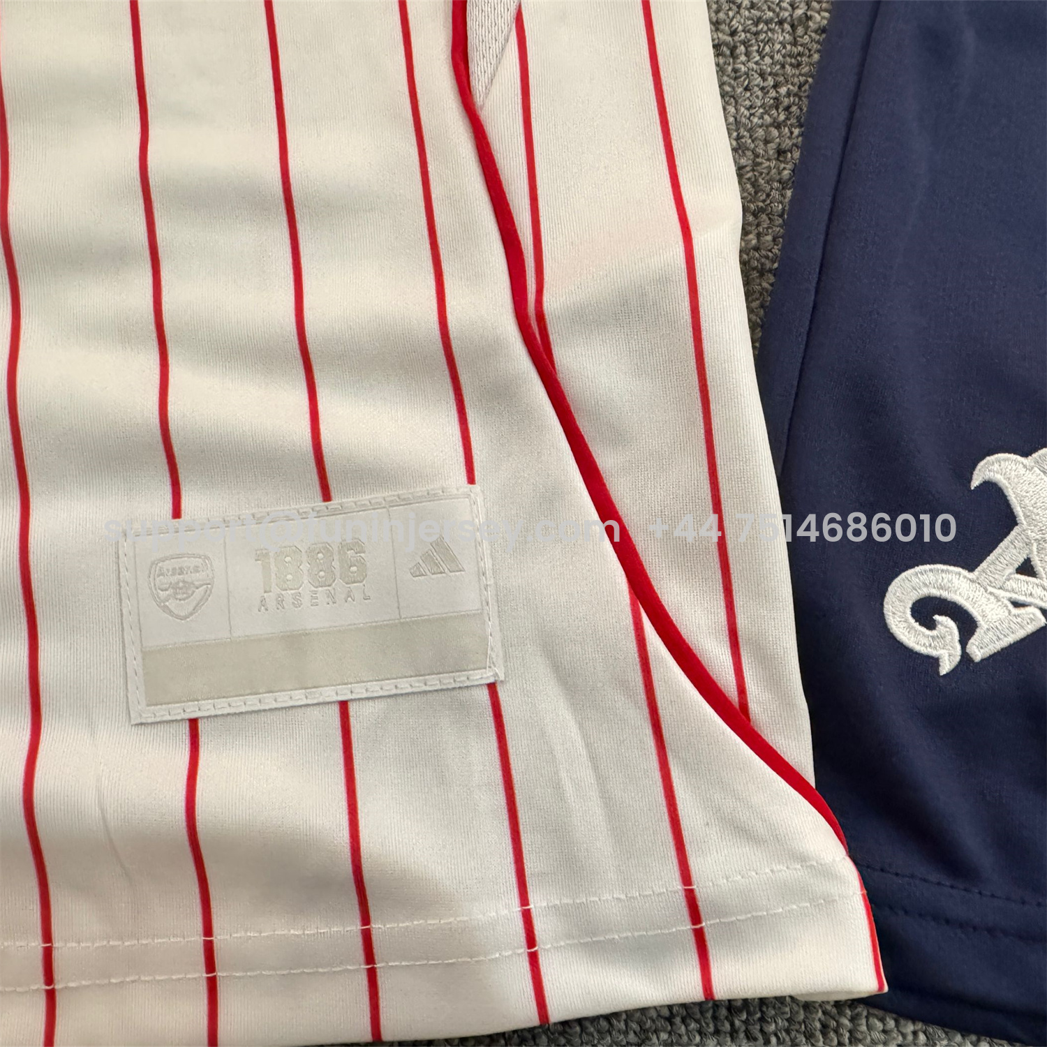 Funinjersey-Arsenal 25-26 White Baseball Kids Kit - Player Version