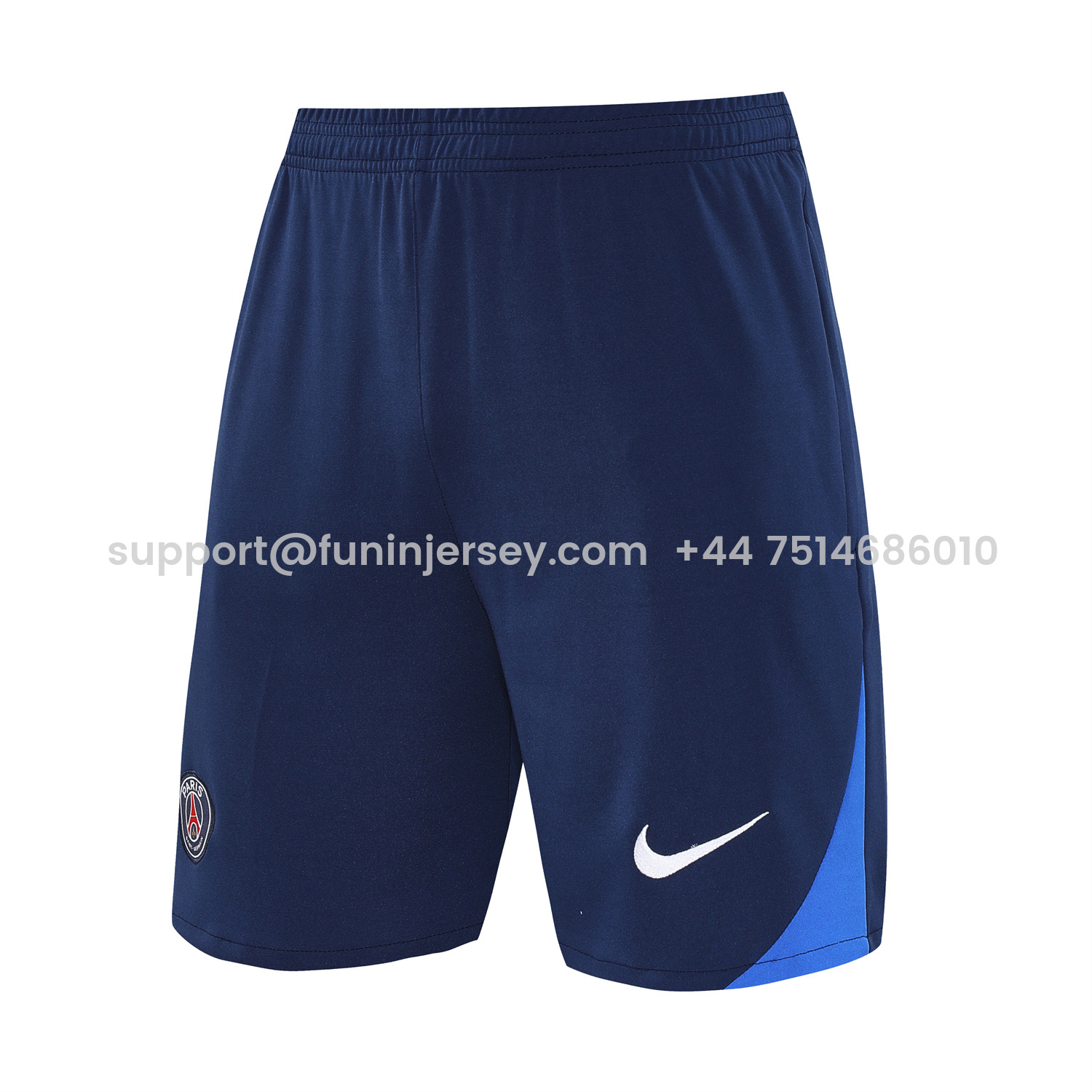 Funinjersey-Paris Saint-Germain PSG 25-26 Short-Sleeve Training Set - Red Top & Deep Blue Shorts