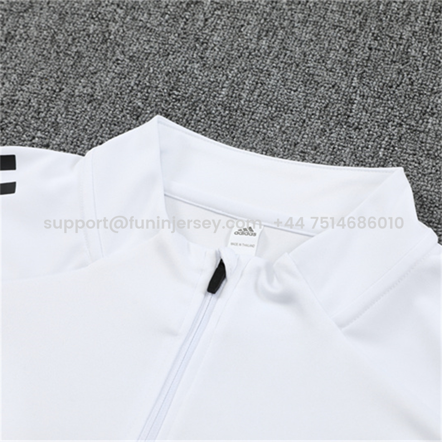 Funinjersey-Ajax 25-26 Long Sleeve Training Set - White Top and Black Pants