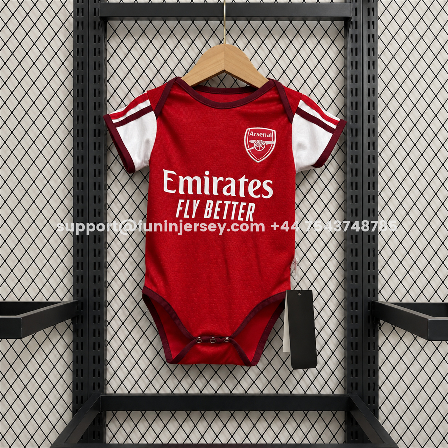 Funinjersey-Arsenal 26-27 Home Baby Crawling Suit