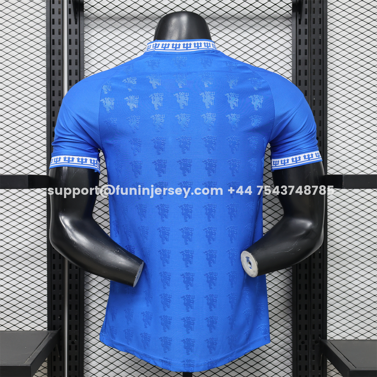 Funinjersey-Manchester United 26-27 Retro Style Blue Jersey - Player Version