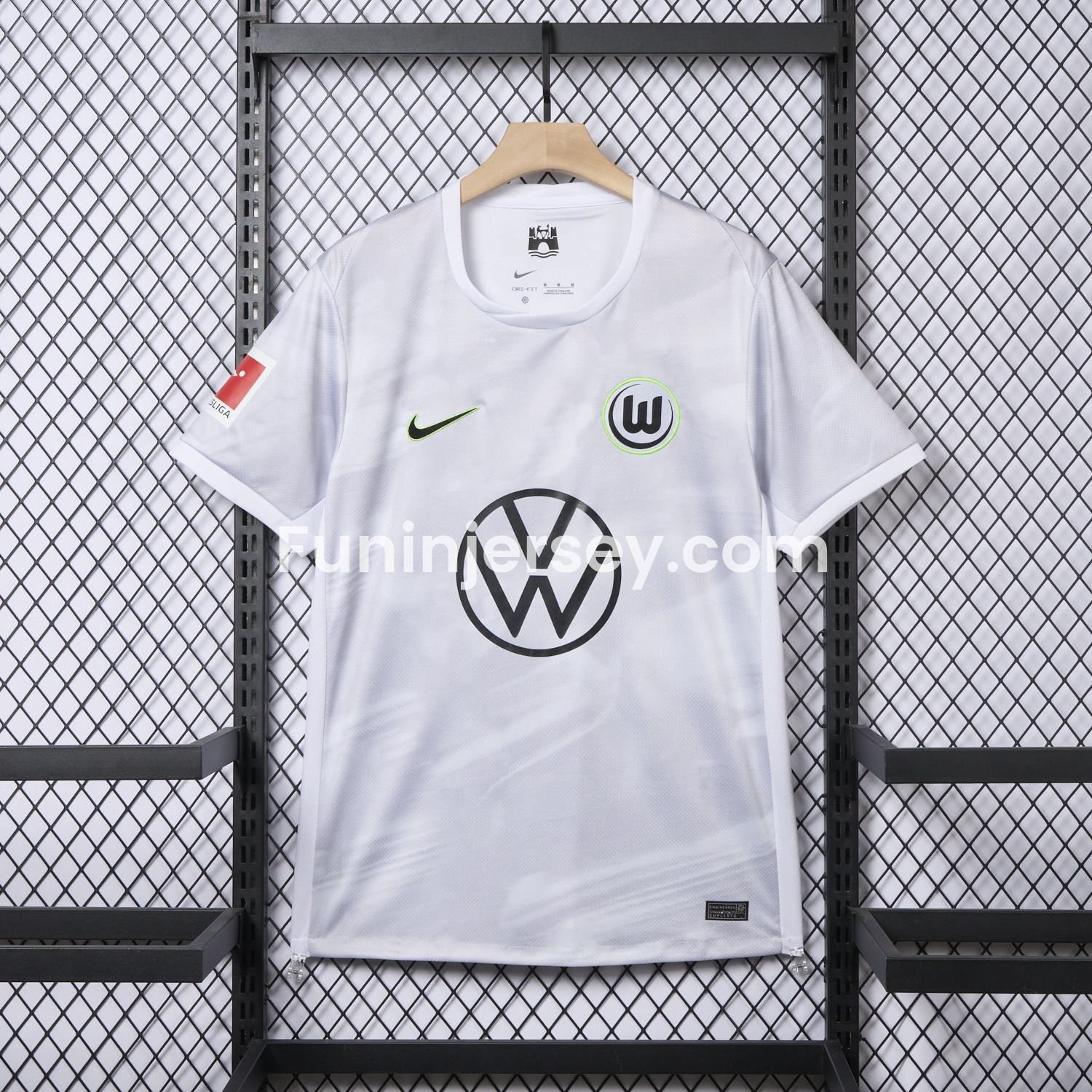 Funinjersey-Wolfsburg 25-26 Away Grey Jersey With Sponsor - Fans Version