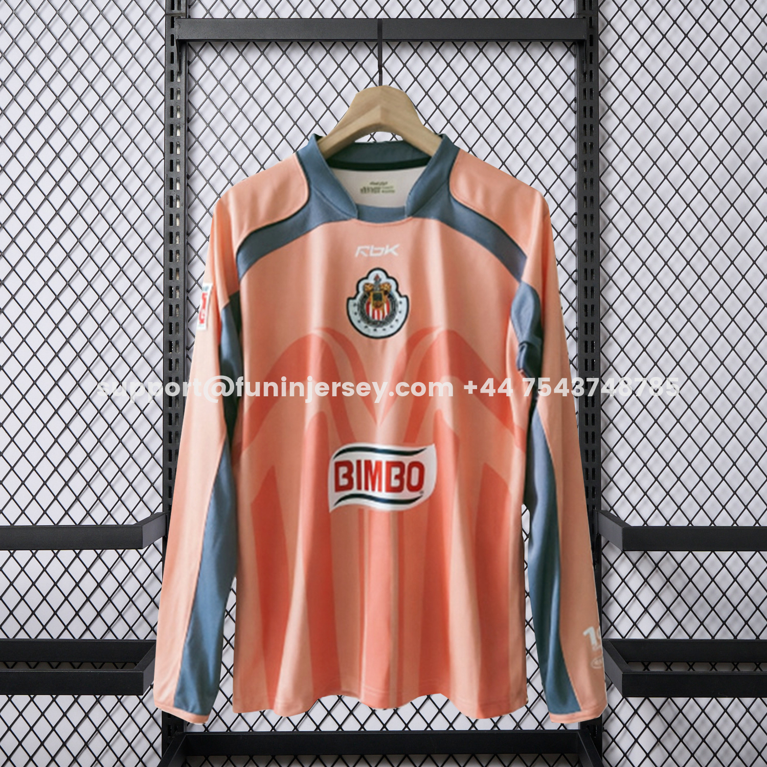 Funinjersey-Retro Chivas de Guadalajara 2006-07 Pink Goalkeeper Long Sleeves Jersey