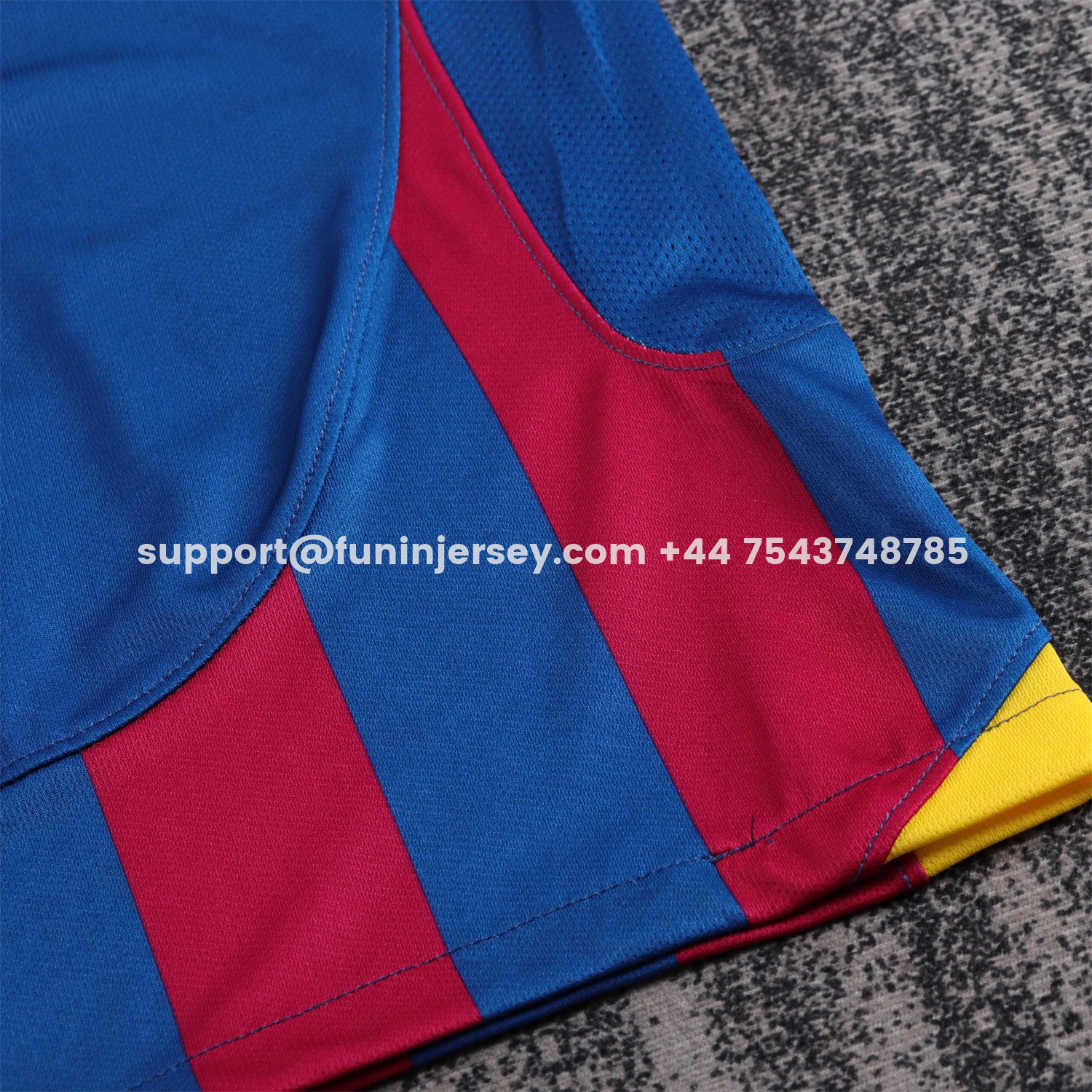 Funinjersey-Retro Barcelona 2005-06 Home Stadium Kids Kit - Champions League Version