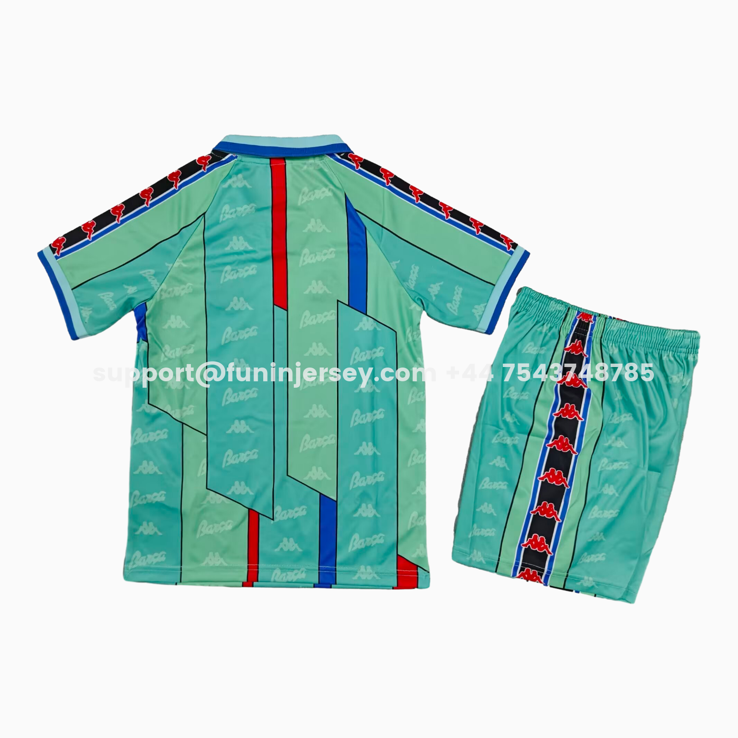 Funinjersey-Retro Barcelona 1996-97 Away Kids Kit