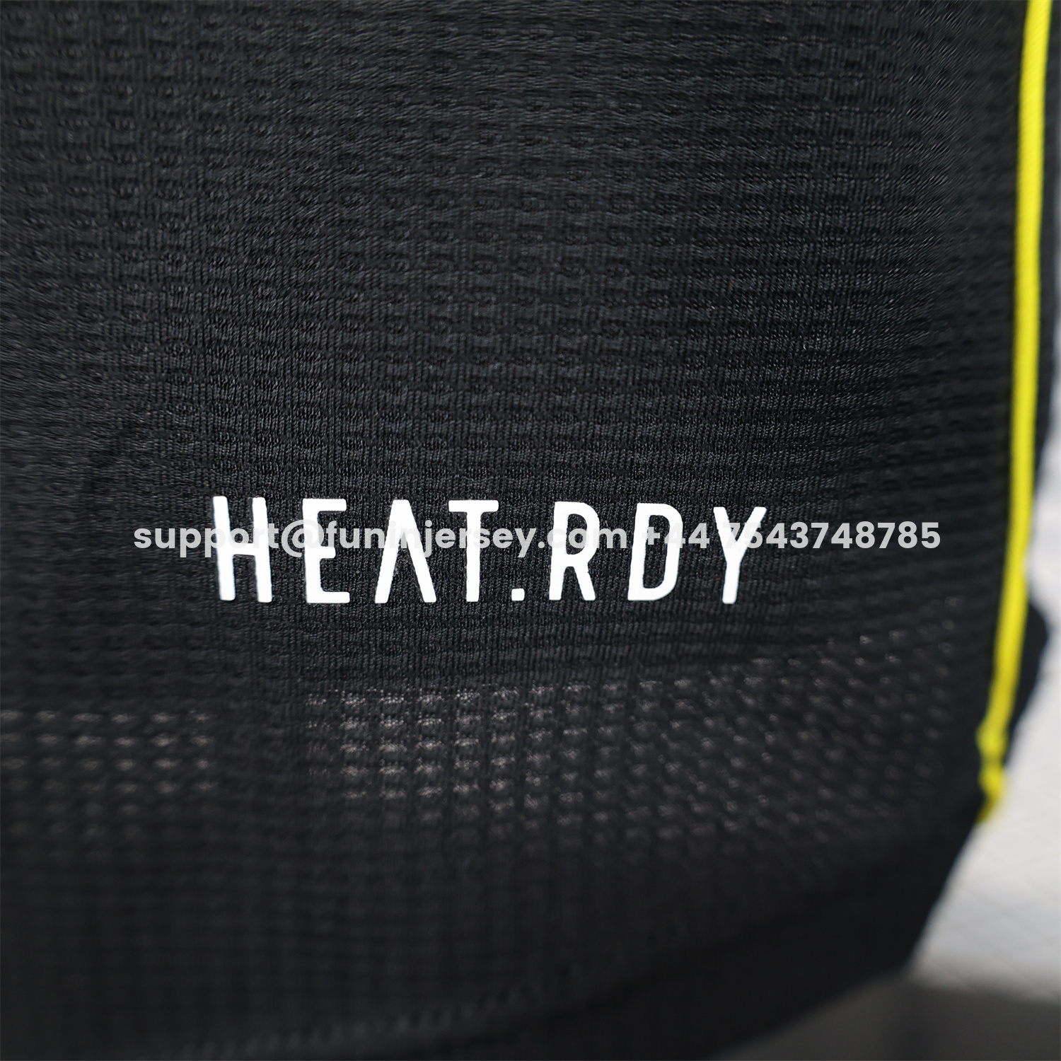 Funinjersey-Algeria 25-26 Pure Black Jersey with Yellow Line - Player Version