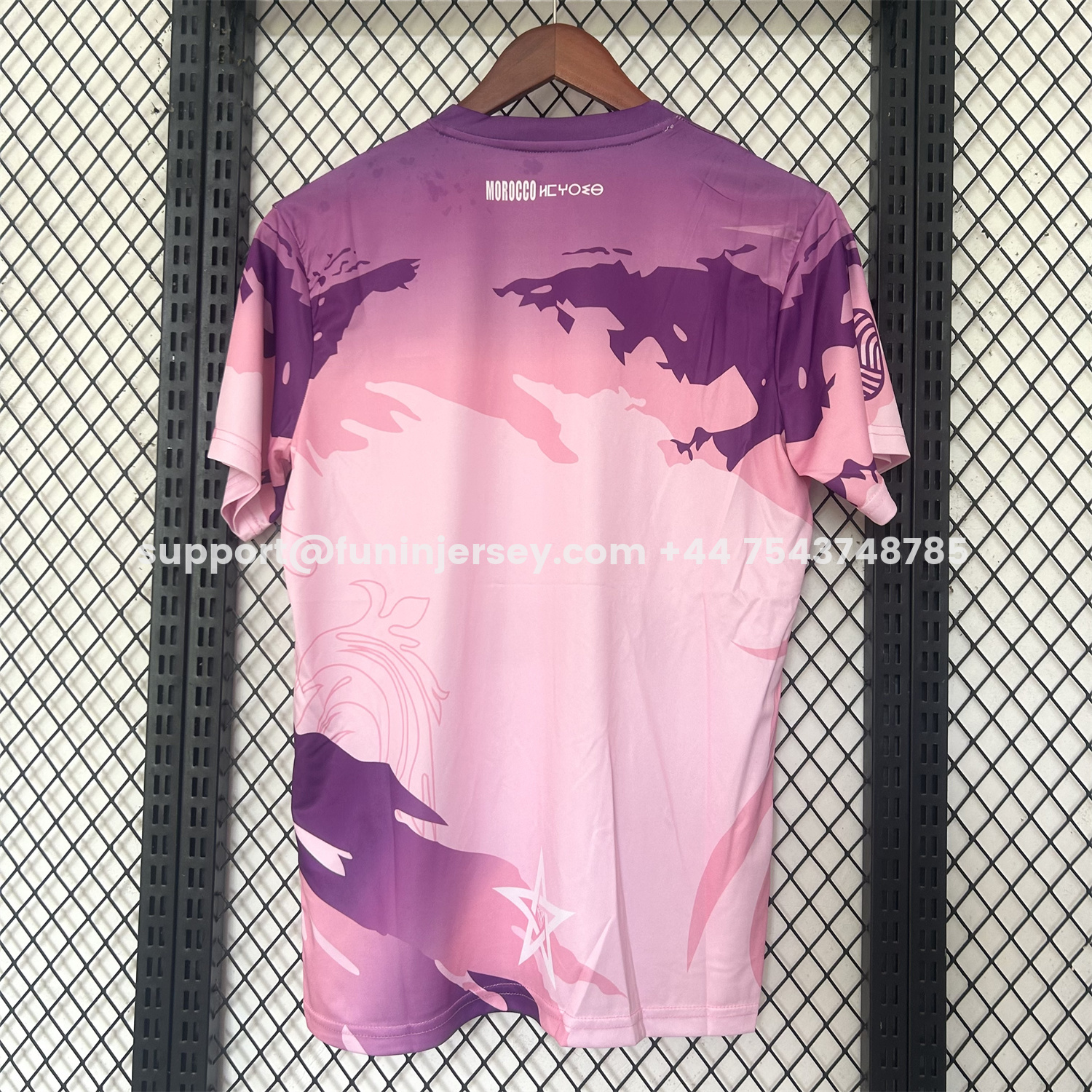 Funinjersey-Morocco 25-26 Purple Pattern Pink Training Jersey - Fans Version