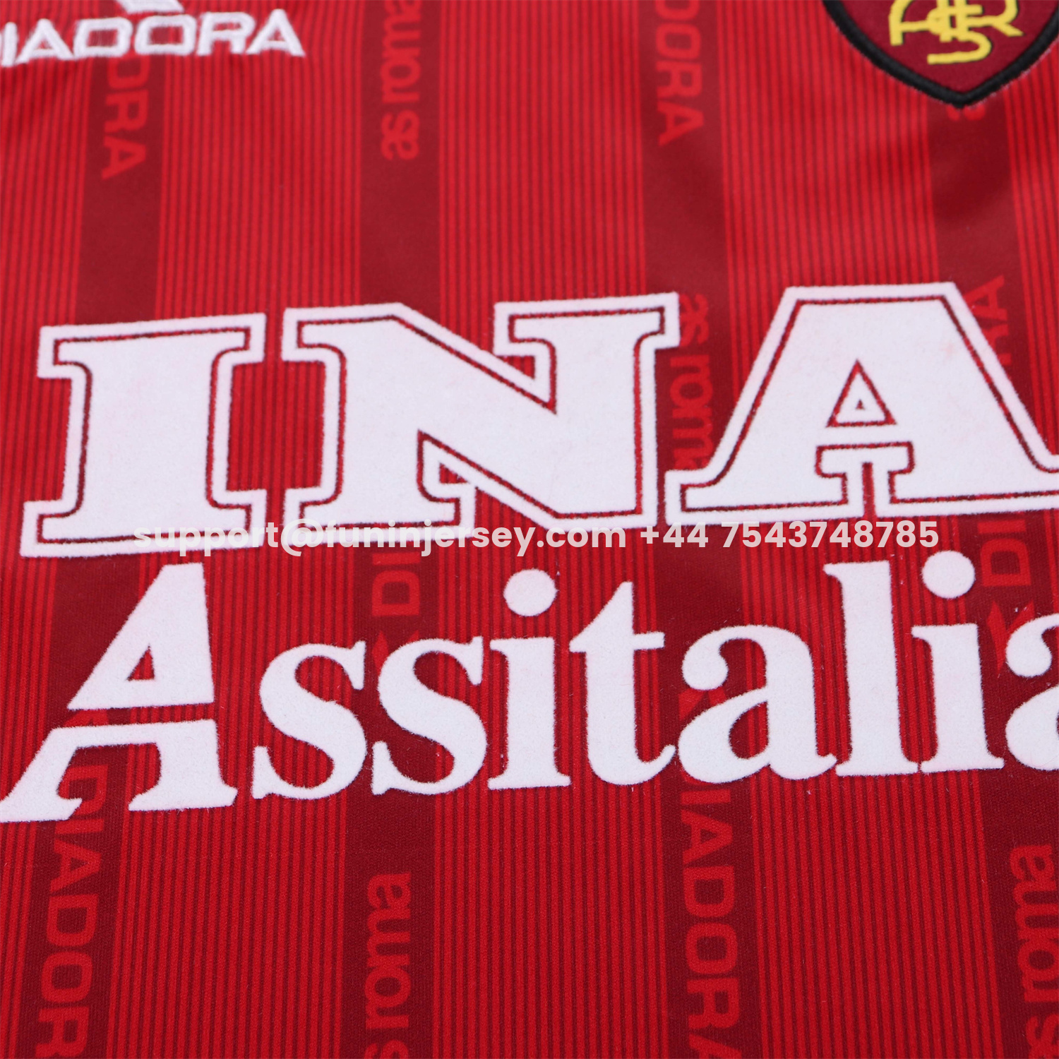 Funinjersey-Retro Roma 1999-00 Home Kids Kit