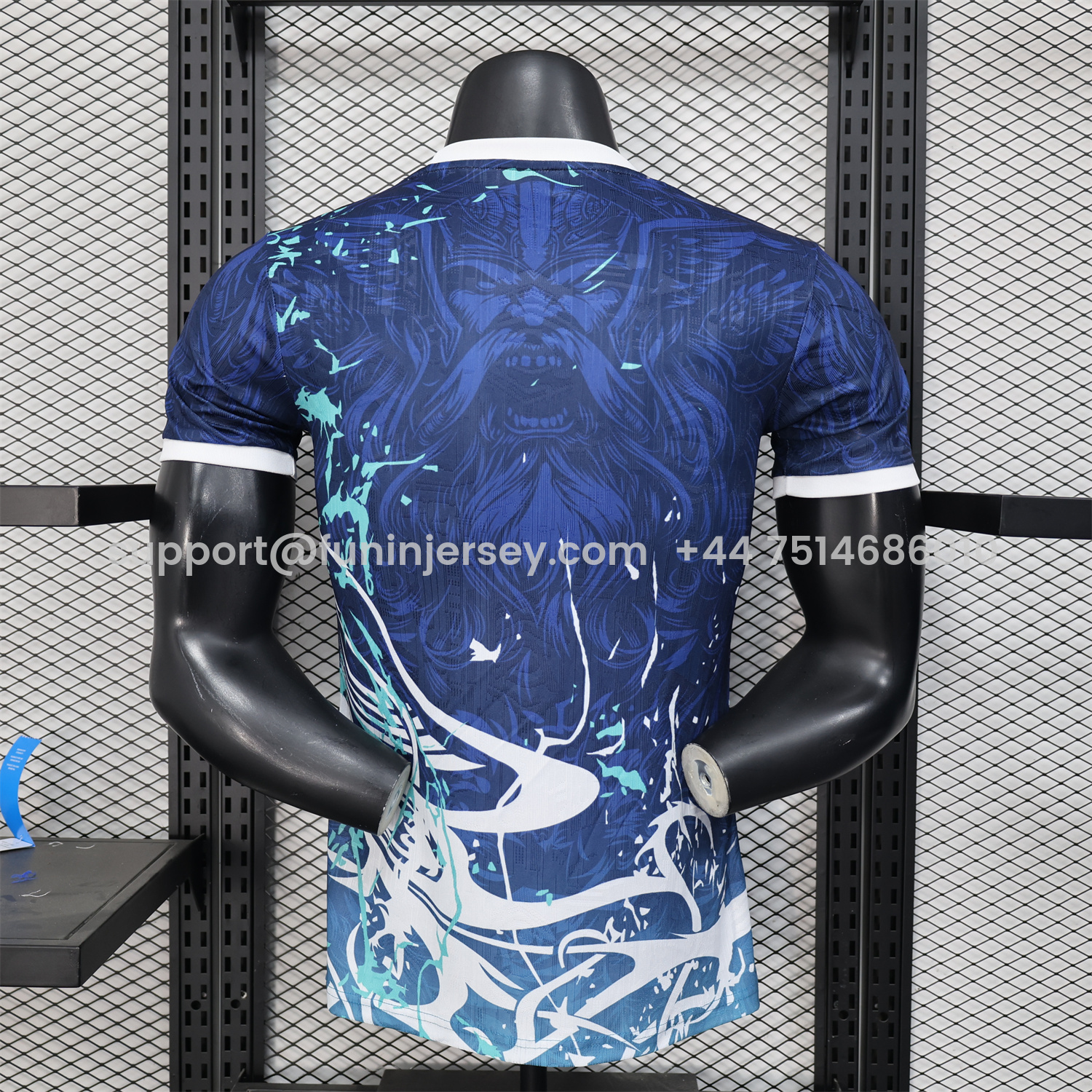 Funinjersey-Real Madrid 25-26 Blue Jersey with White Viking Roar Comics - Player Version