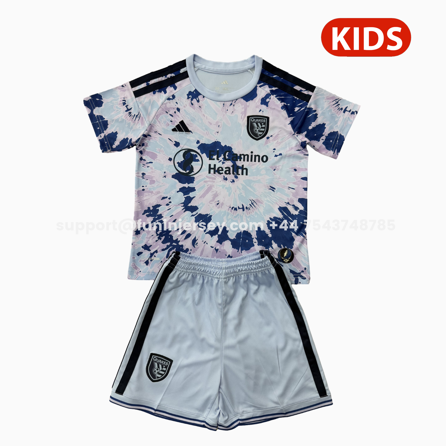 Funinjersey-San Jose Earthquakes 26-27 Away Kids Kit