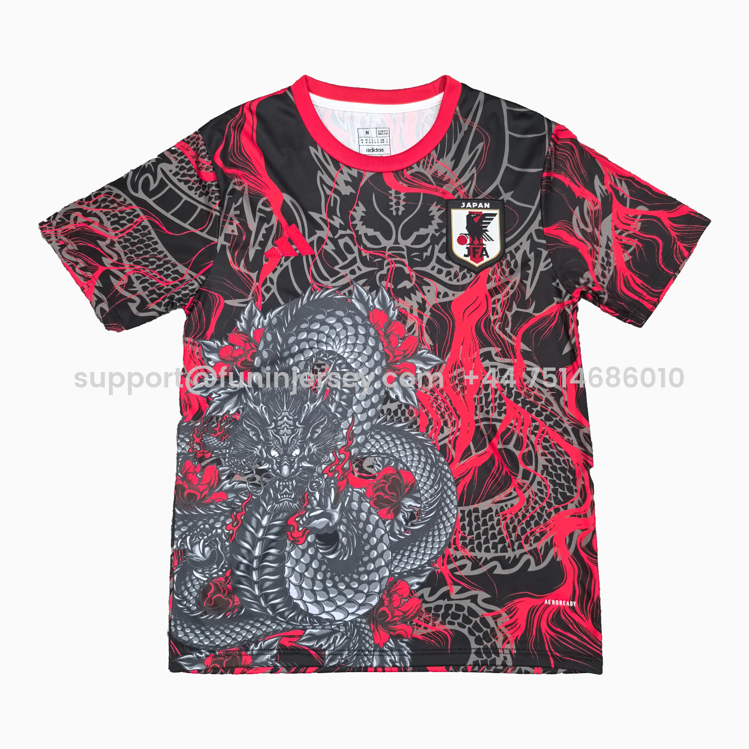 Funinjersey-Japan 25-26 Black Dragon Black And Red Jersey - Fans Version