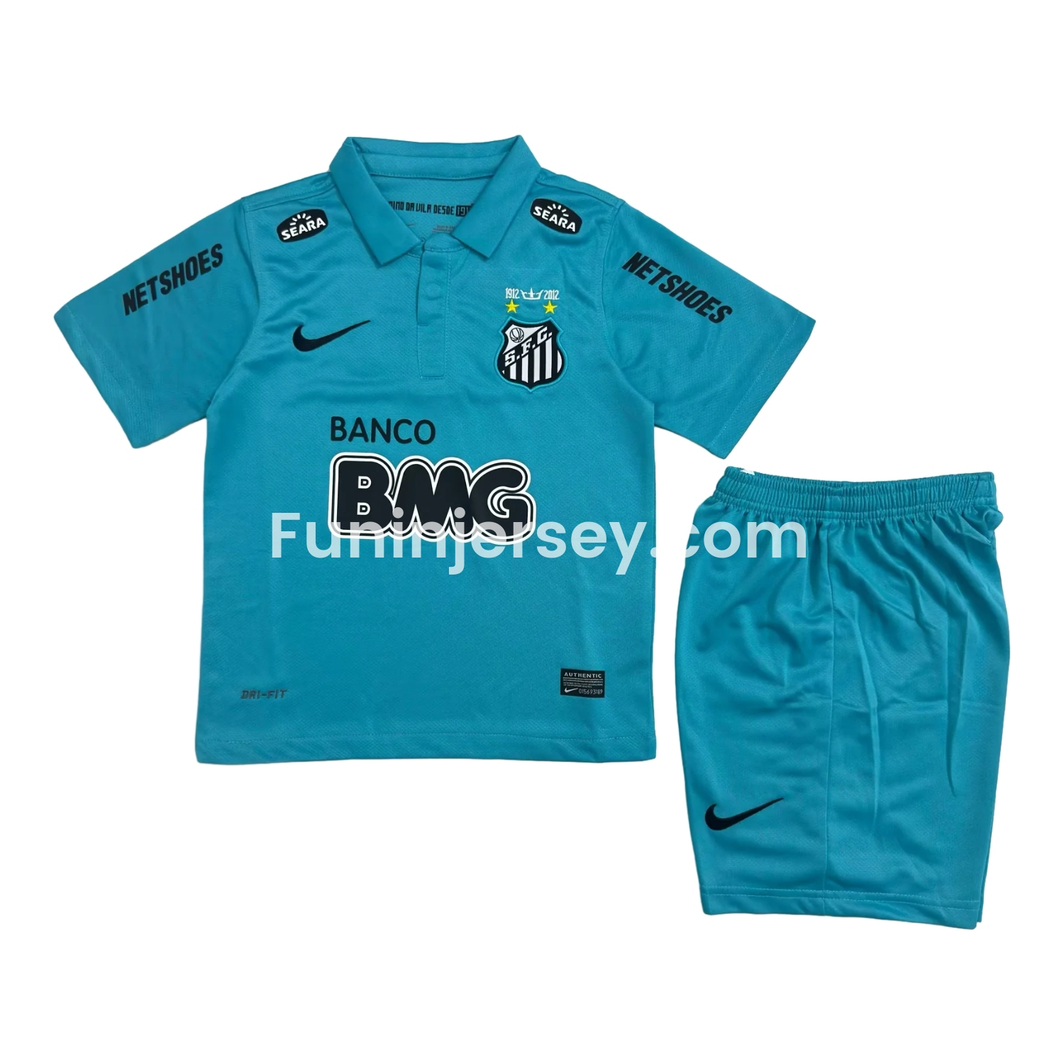 Funinjersey-Retro Santos 2012 Third Kids Kit