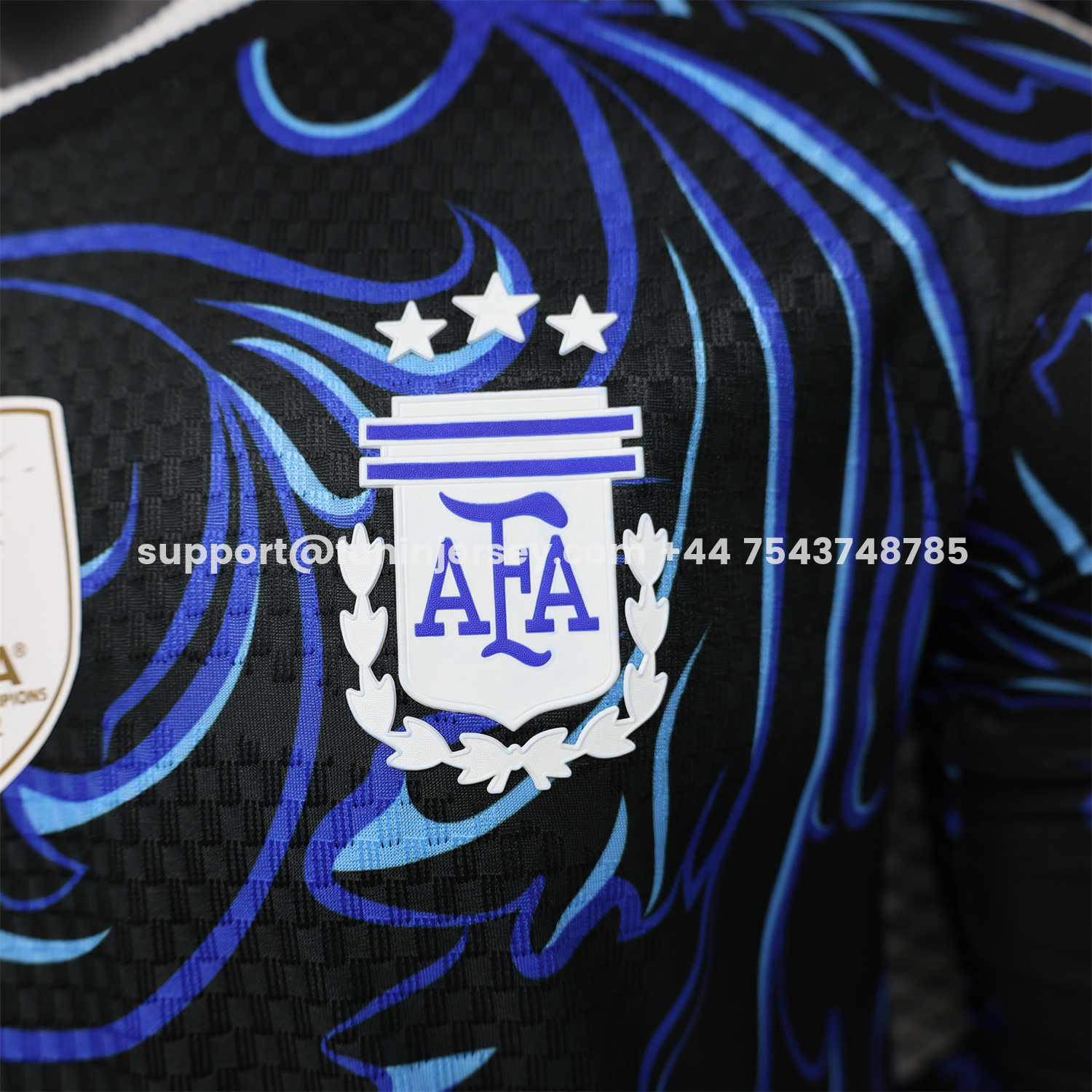 Funinjersey-Argentina 2026 Away Deep Blue Long Sleeves Jersey - Player Version