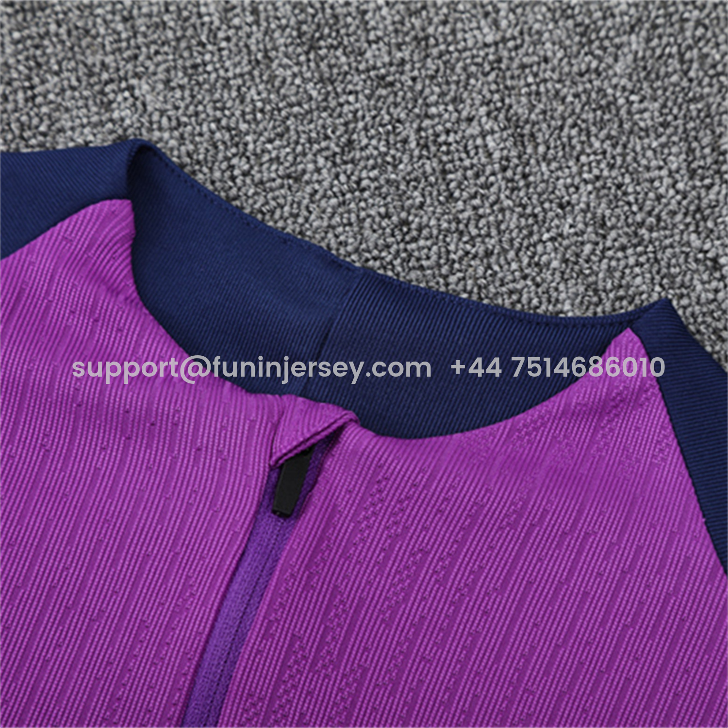 Funinjersey-Barcelona 25-26 Long Sleeve Training Set - Purple Top & Deep Blue Pants