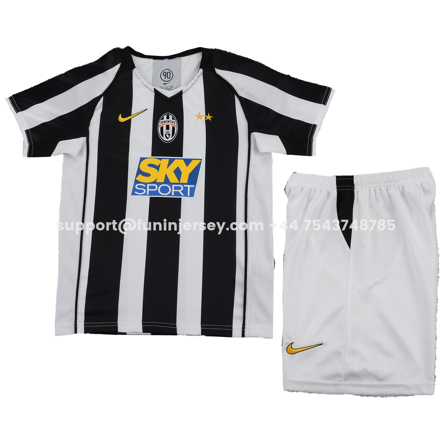 Funinjersey-Retro Juventus 2004-05 Home Kids Kit