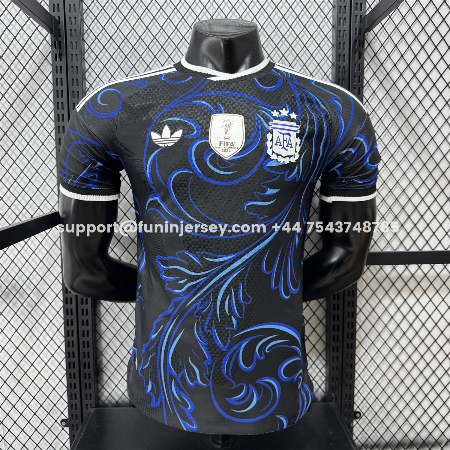 Funinjersey-Argentina 2026 Away Deep Blue Jersey - Player Version