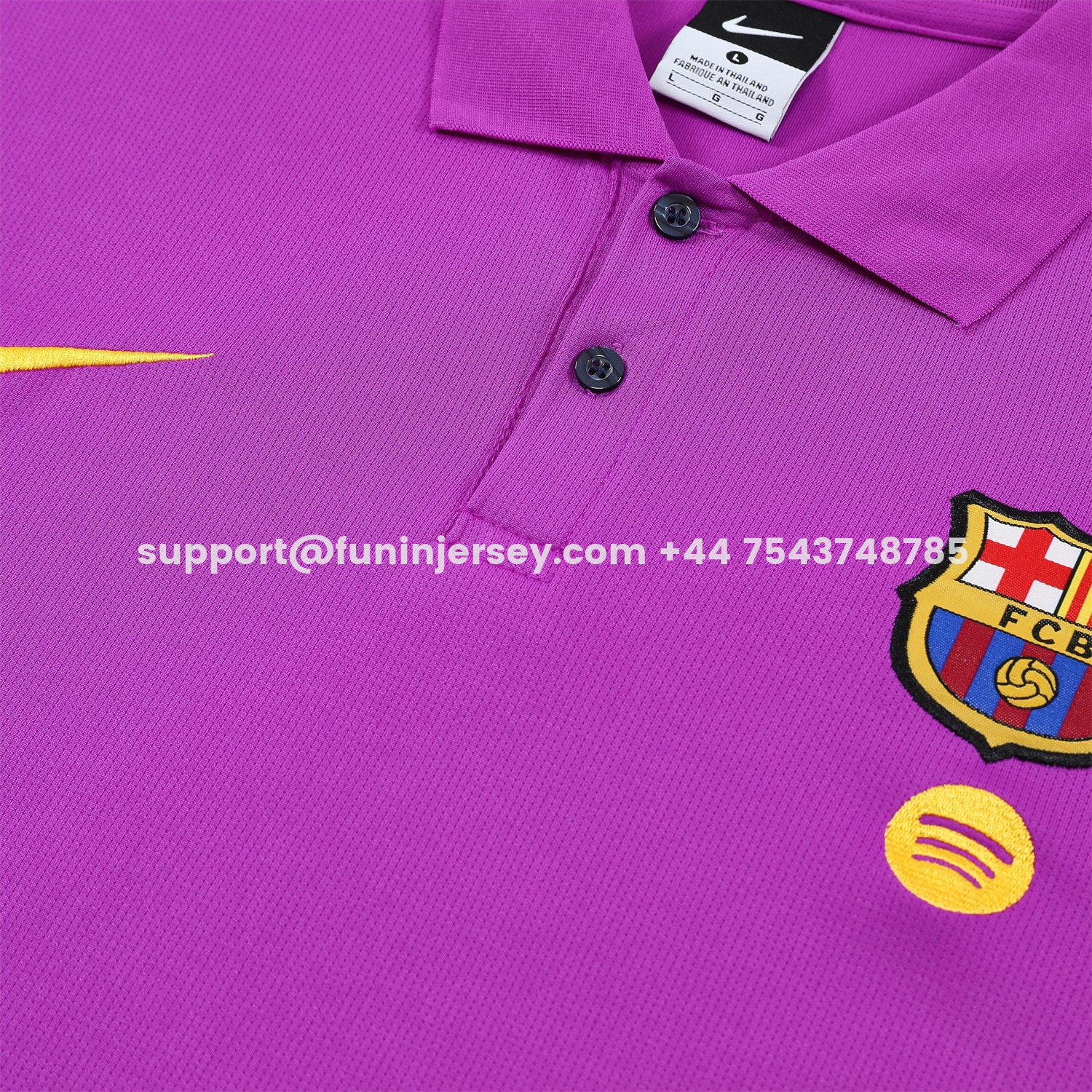 Funinjersey-Barcelona 25-26 POLO Short-Sleeve Training Set - Purple Top and Dark Blue Pants