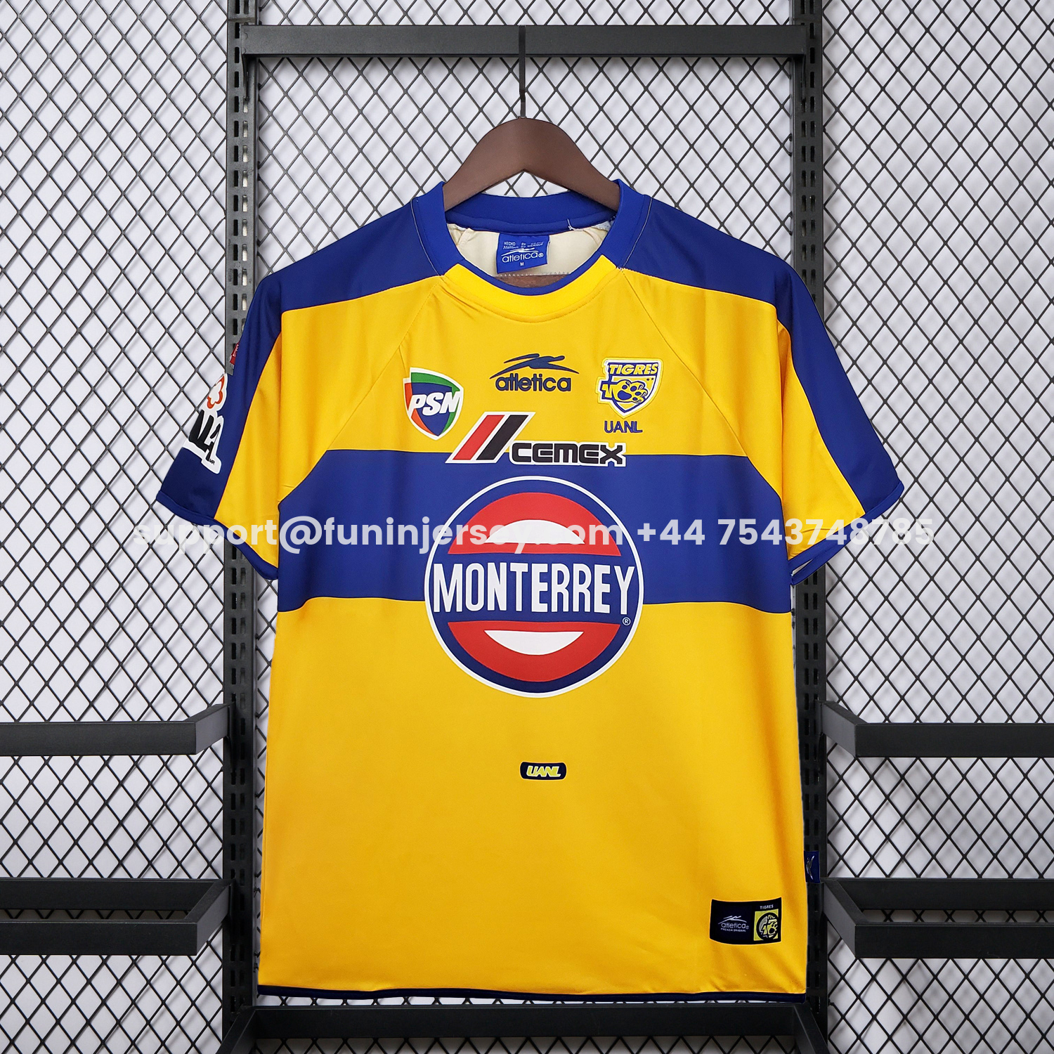 Funinjersey-Retro Tigres UANL 2001-02 Home Jersey