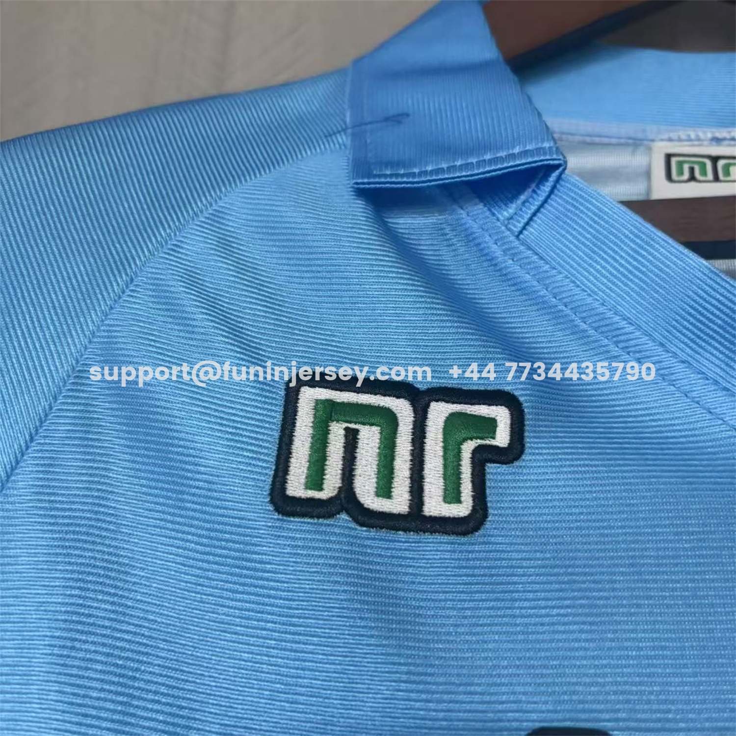 Funinjersey-Retro Napoli 1990-91 Home 2 Sky Blue And White Jersey