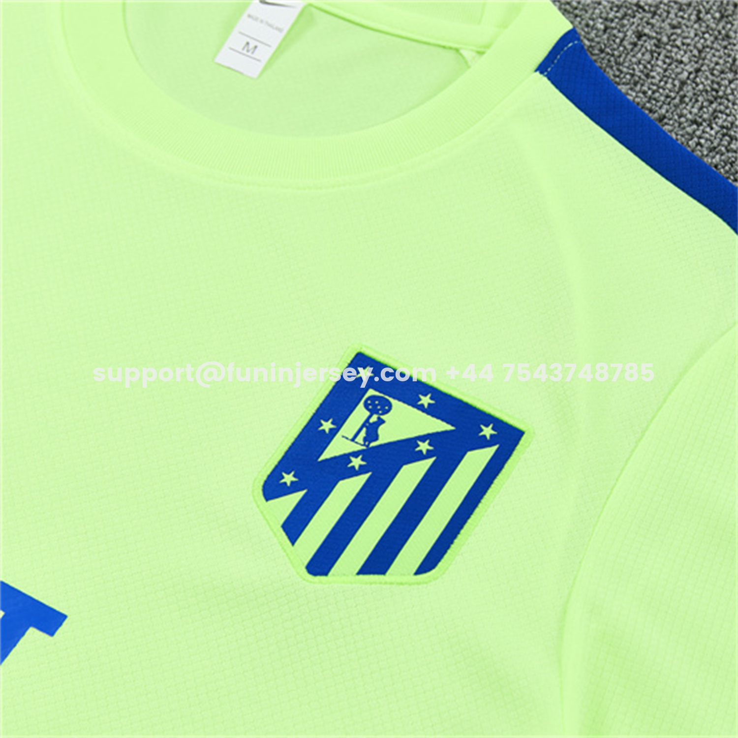 Funinjersey-Atletico Madrid 26-27 Short-Sleeve Training Set - Green Top and Black Shorts