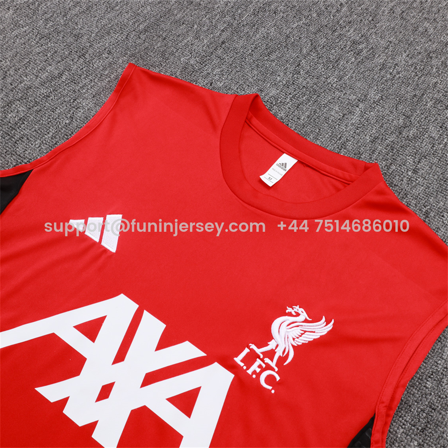 Funinjersey-Liver.pool 25-26 Vest Training Set - Red Vest & Black Shorts