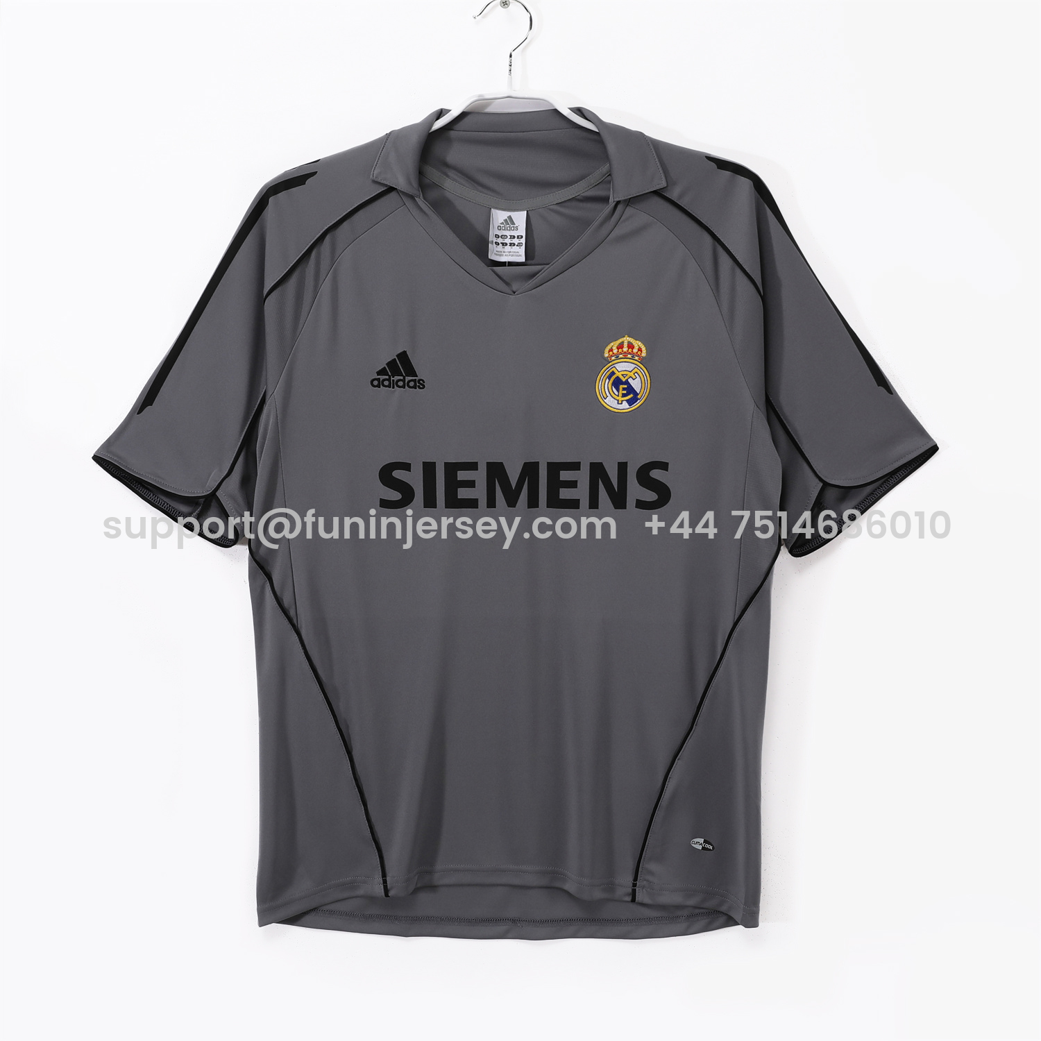 Funinjersey-Retro Real Madrid 04-05 Third Grey Jersey