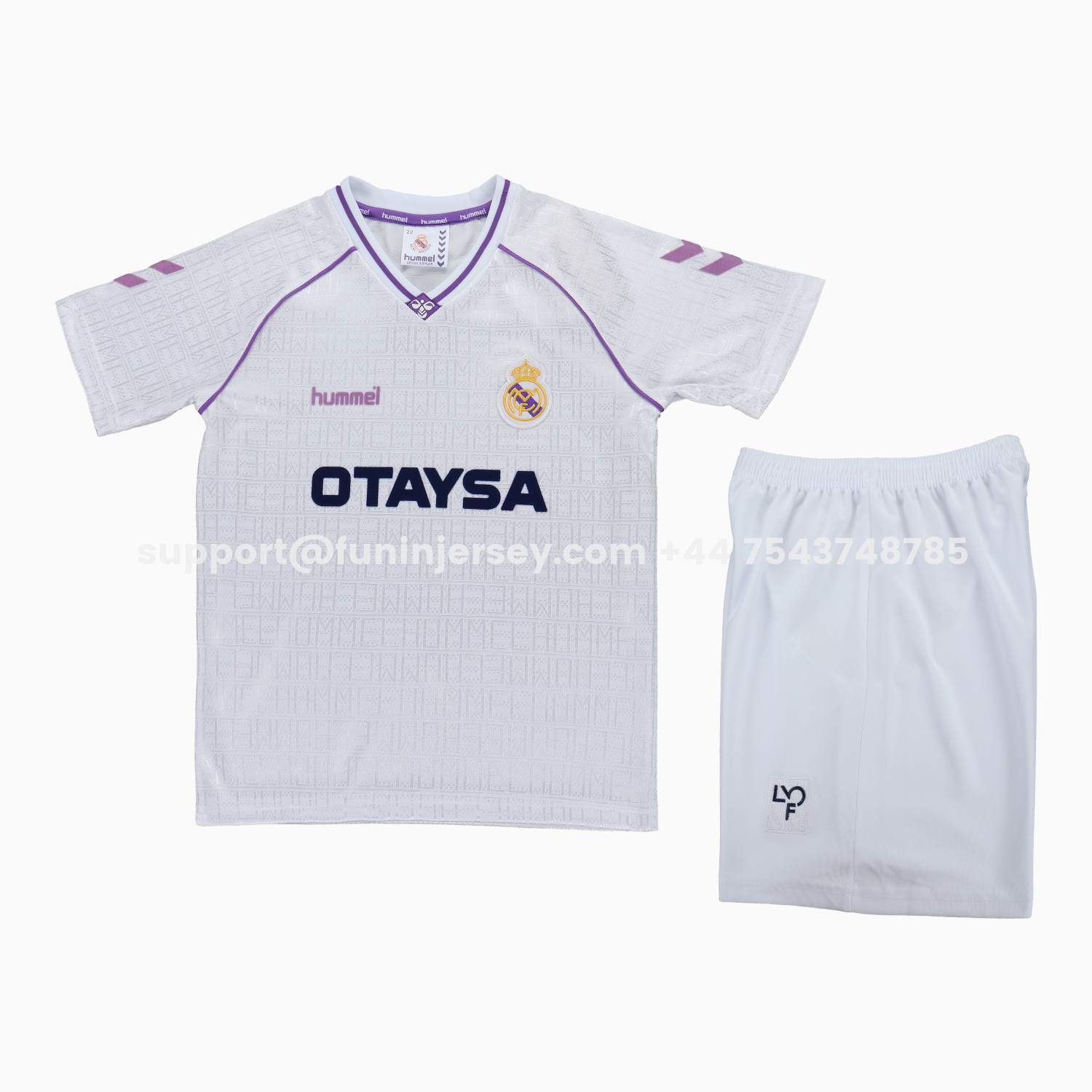 Funinjersey-Retro Real Madrid 1990-92 Home Kids Kit