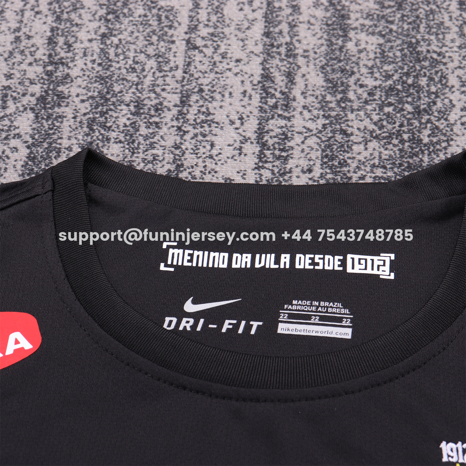 Funinjersey-Retro Santos 2012 Black Special Kids Kit