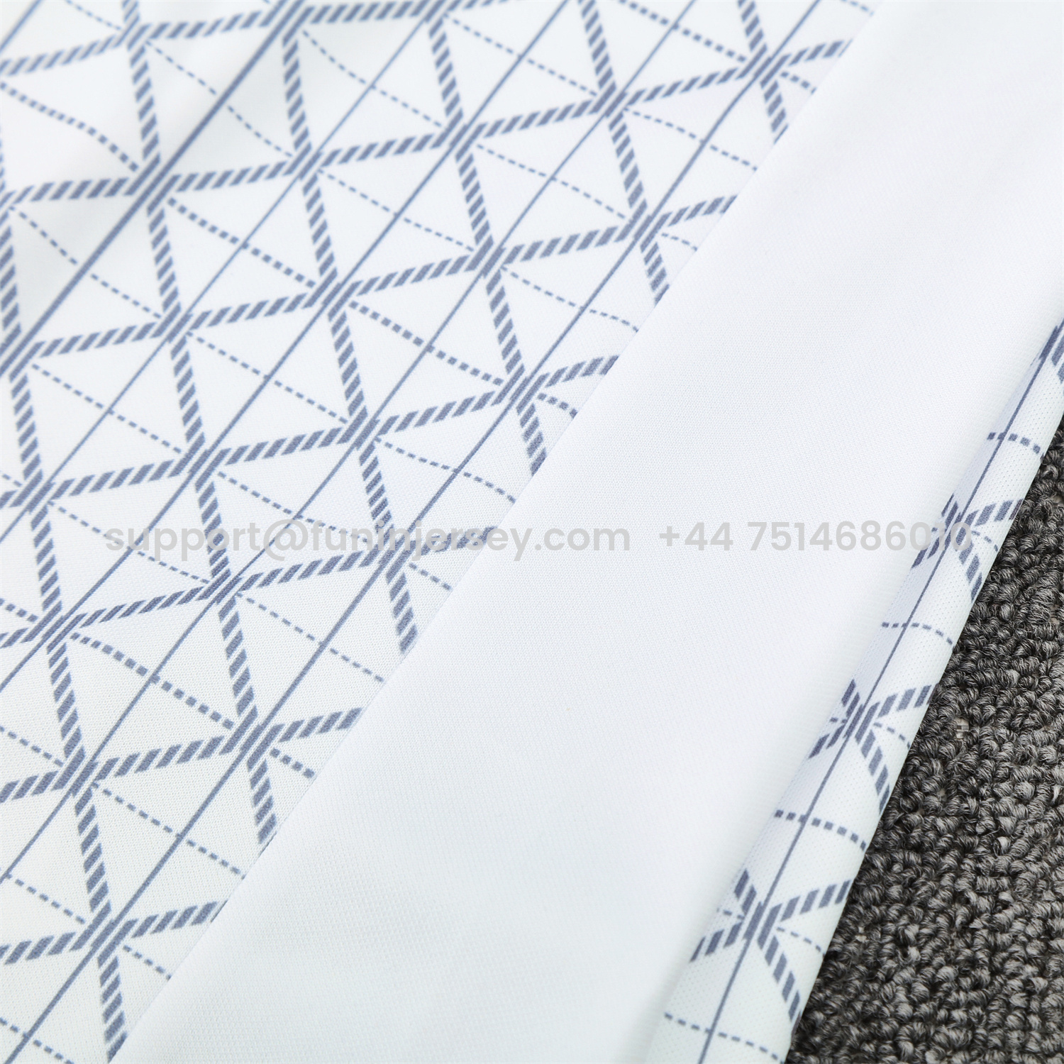 Funinjersey-Paris Saint-Germain PSG 25-26 Short-Sleeve Training Set - White Top & Deep Blue Shorts