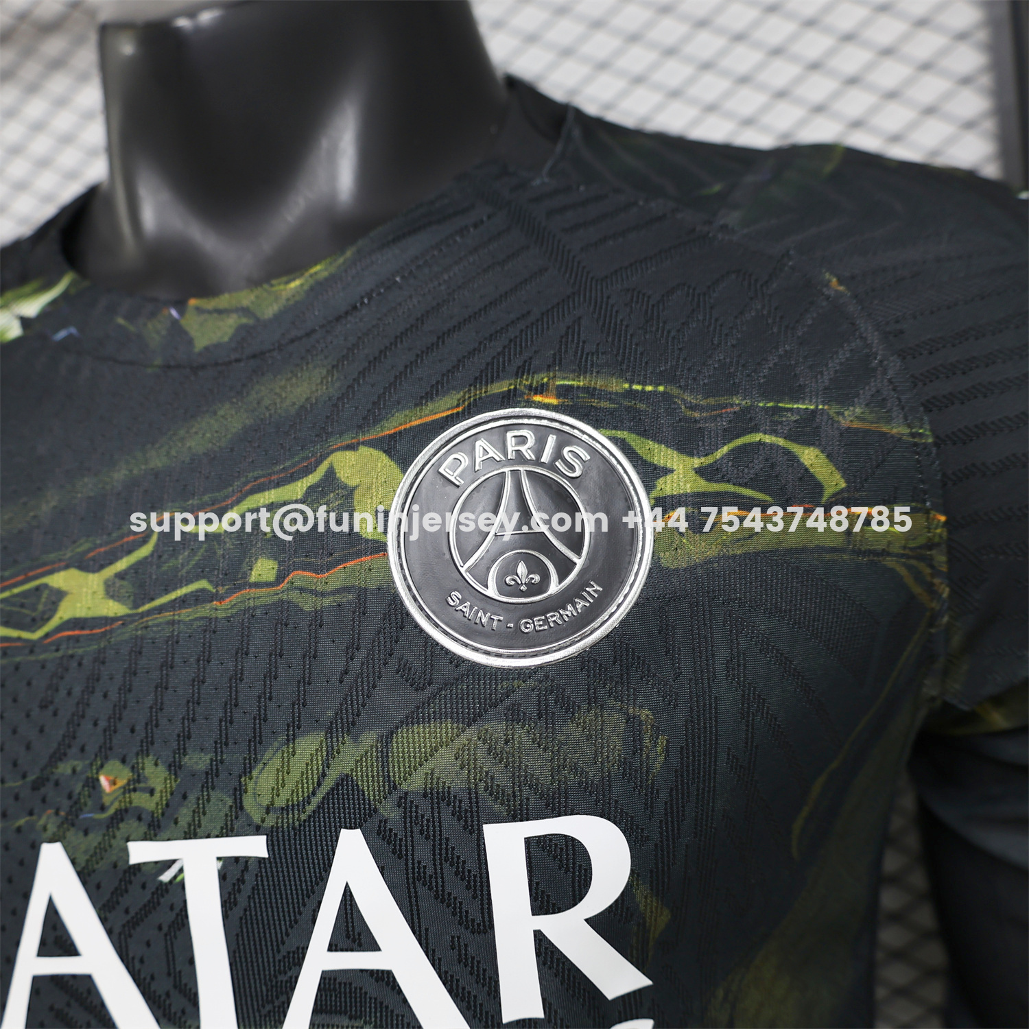 Funinjersey-Paris Saint-Germain PSG 25-26 Night Version Fifth Long Sleeves Jersey - Player Version