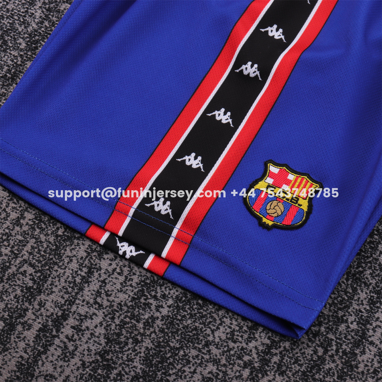 Funinjersey-Retro Barcelona 1997-98 Home Kids Kit