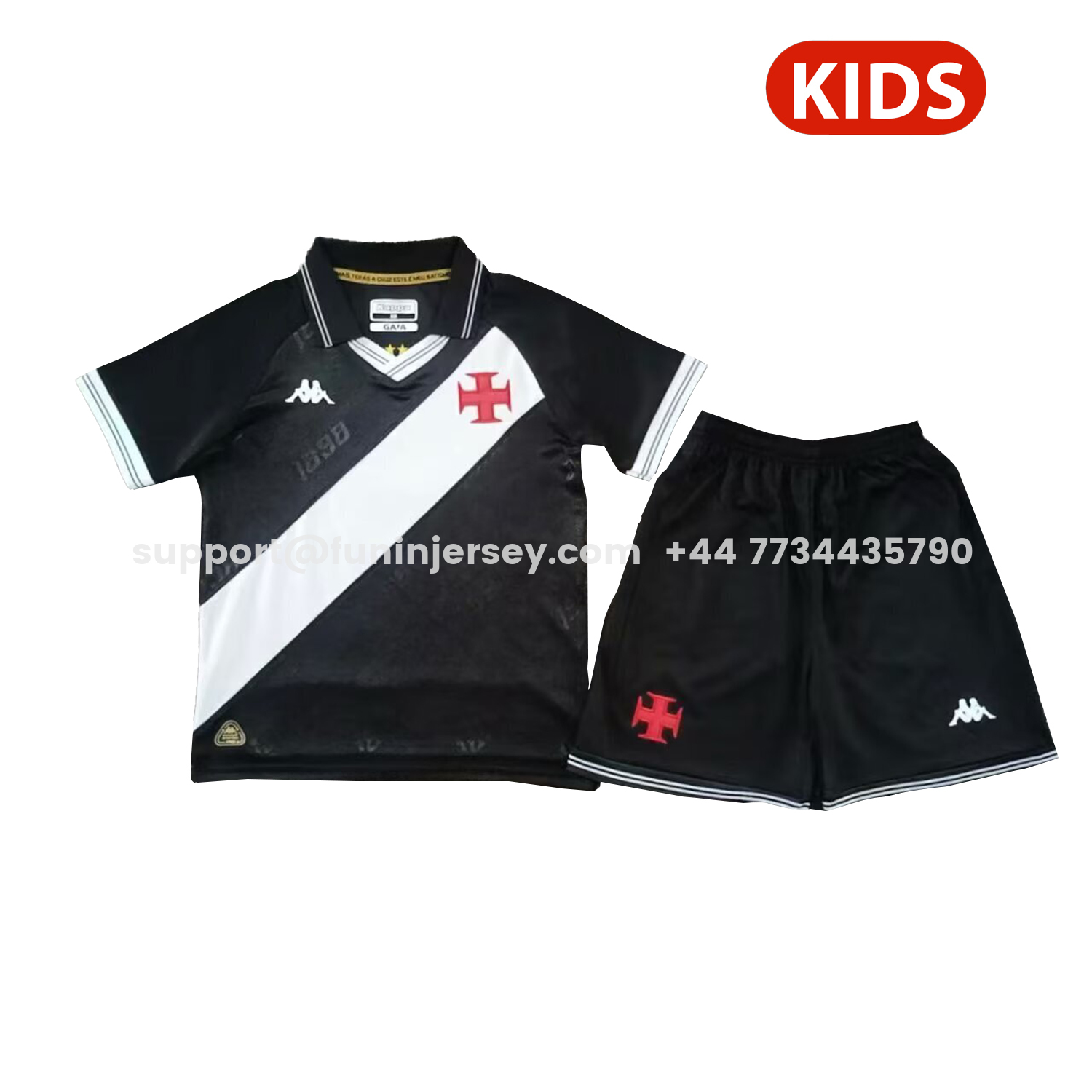 Funinjersey-Vasco da Gama 25-26 Home Unsponsored Kids Kit