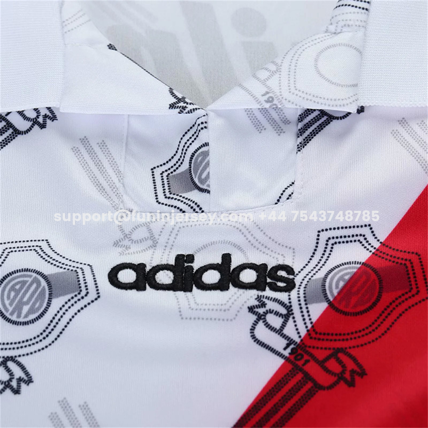 Funinjersey-Retro River Plate 1996-97 Home Kids Kit