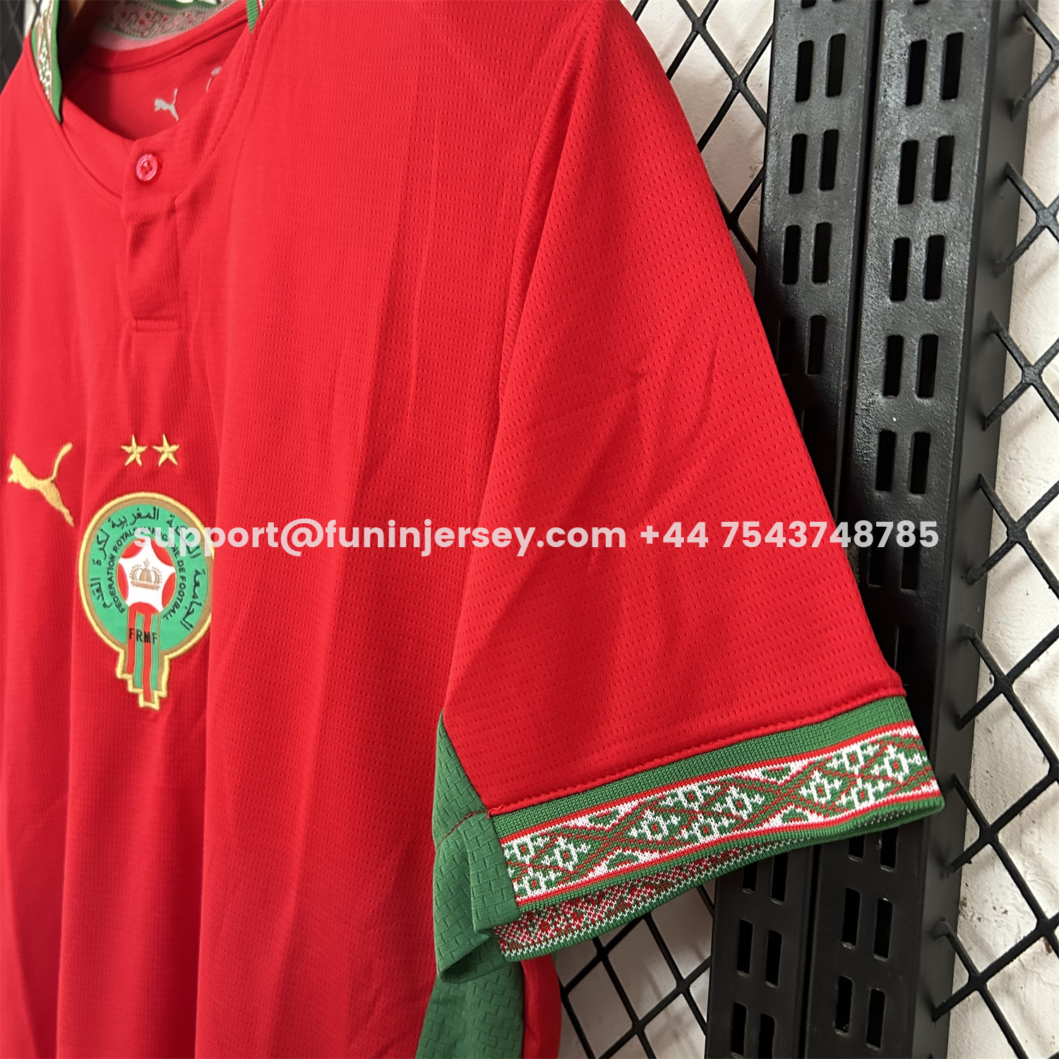 Funinjersey-【Two-Crown Star】Morocco 2026 Home Jersey - Fans Version