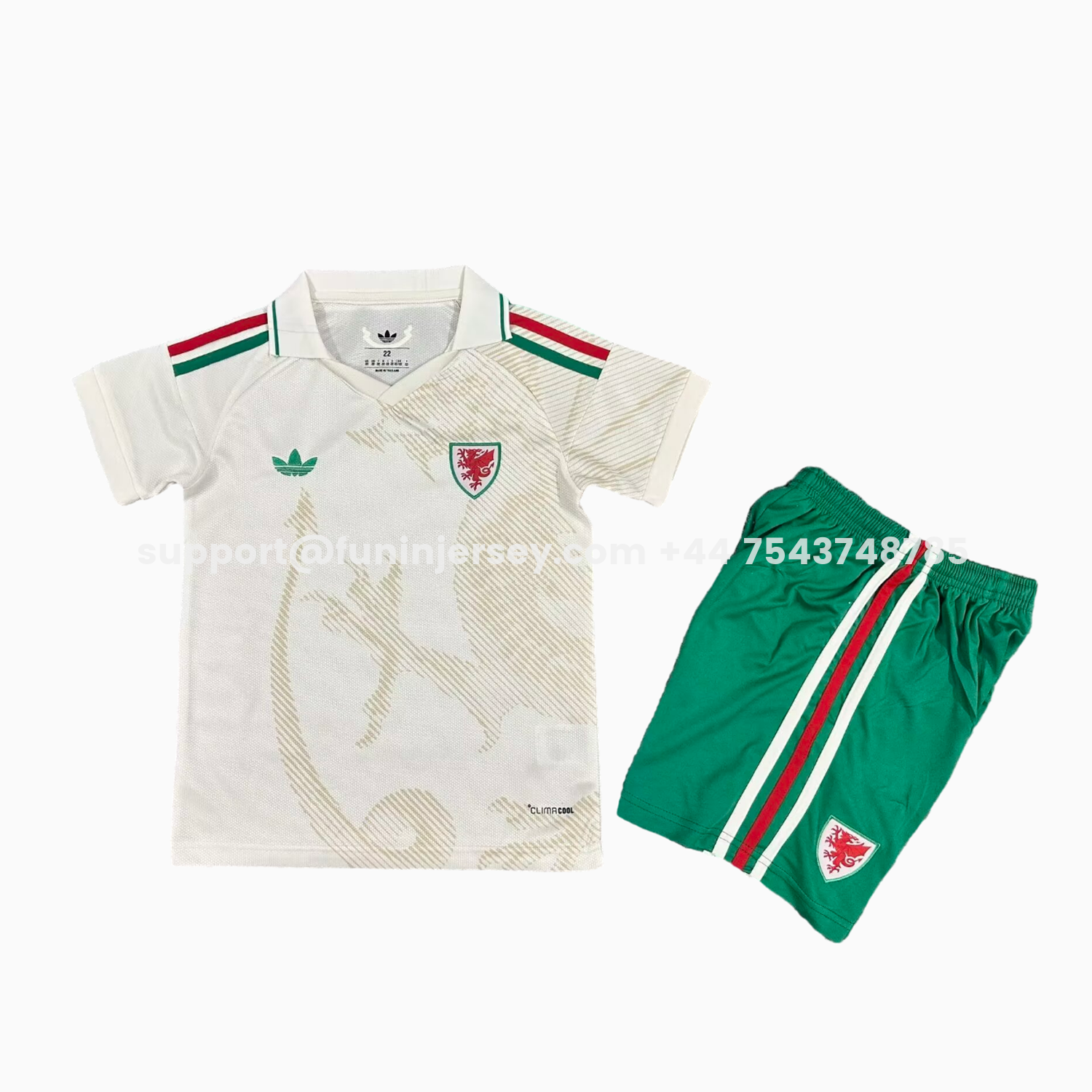 Funinjersey-Wales 2026 Away Kids Kit