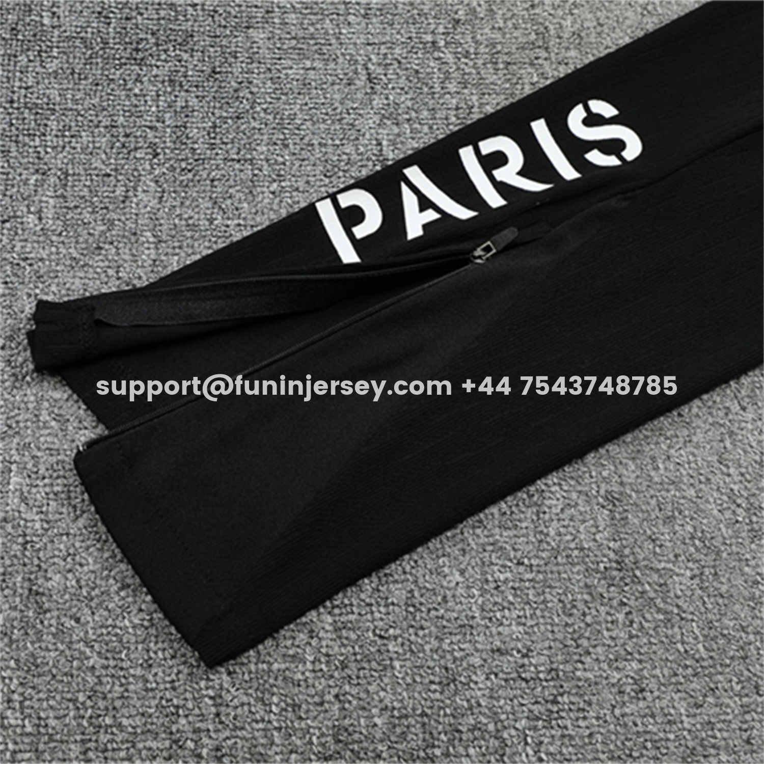 Funinjersey-Paris Saint-Germain PSG 25-26 Jordan Kids Long Sleeve Training Set - Pure Black Top & Pants
