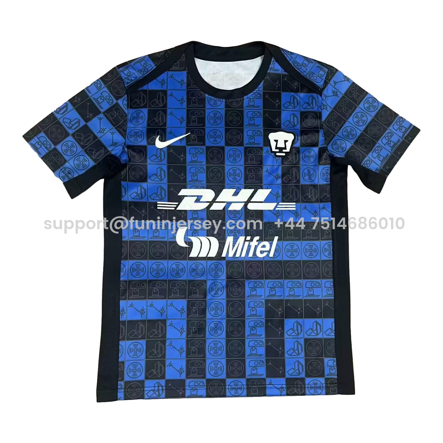 Funinjersey-Pumas UNAM 25-26 Blue Pre-Match Training Jersey - Fans Version