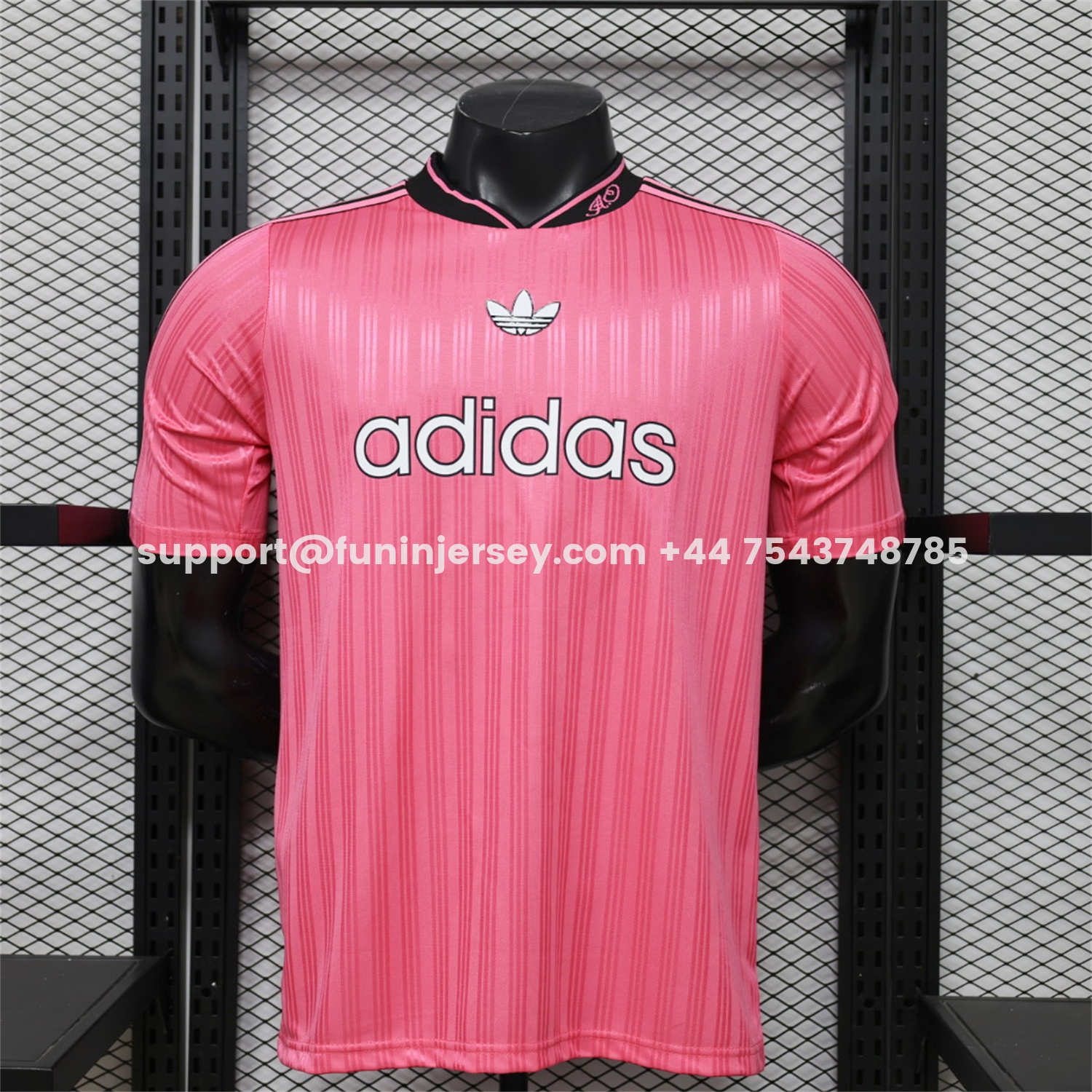 Funinjersey-Adidas 26-27 Terrace Icon Retro Casual Style Rose Pink Jersey - Player Version