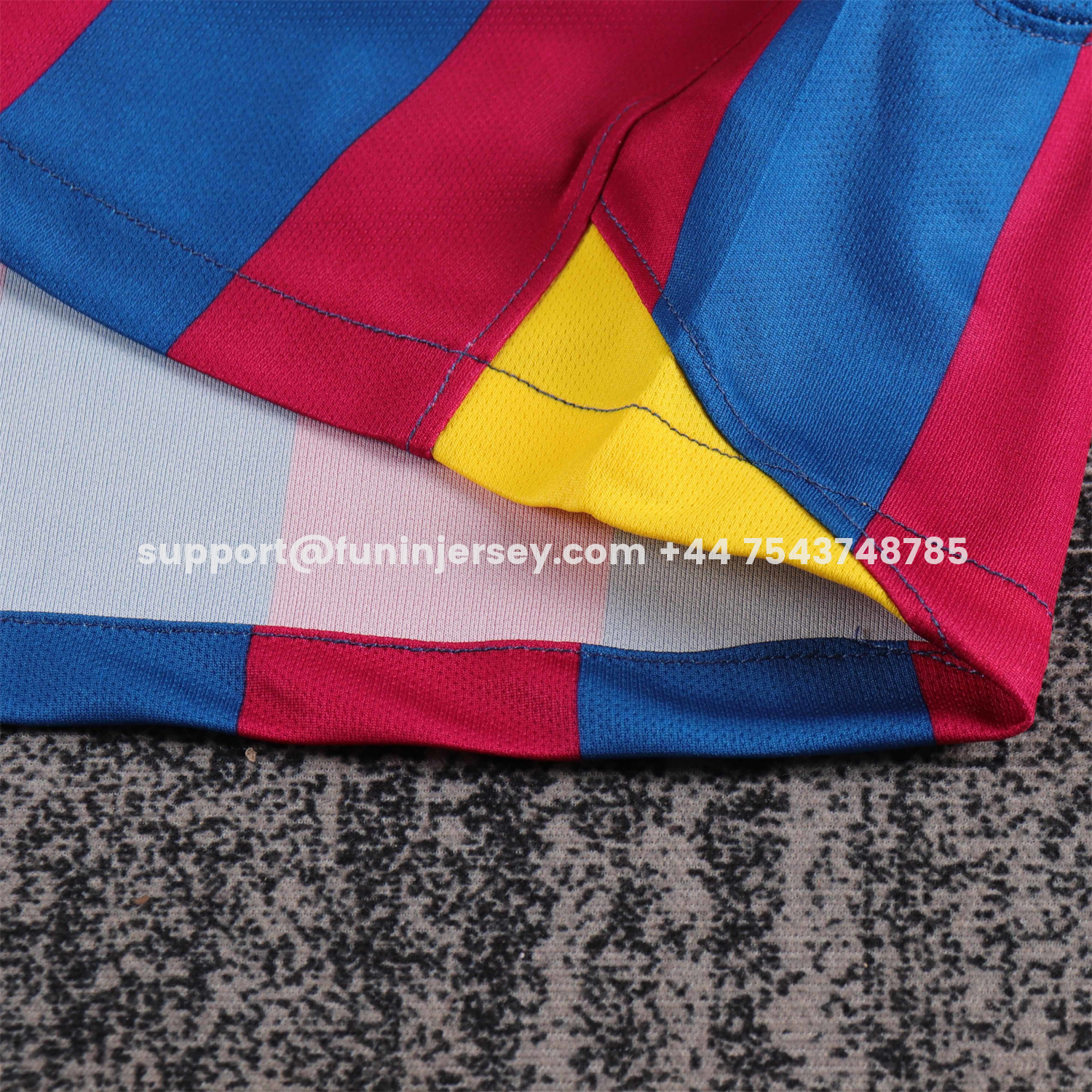 Funinjersey-Retro Barcelona 2005-06 Home Stadium Kids Kit - Champions League Version